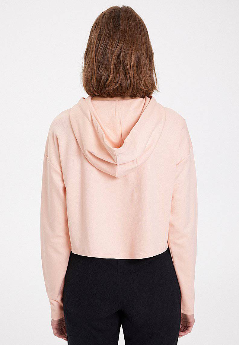 ESSENTIALS CROPPED HOODIE in Peachy Keen