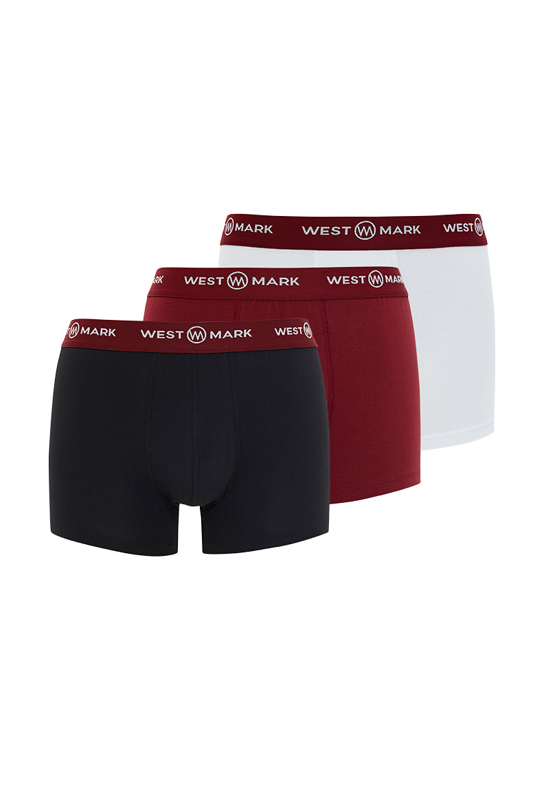 OSCAR TRUNK 3ER-PACK in Schwarz, Rot, Weiß