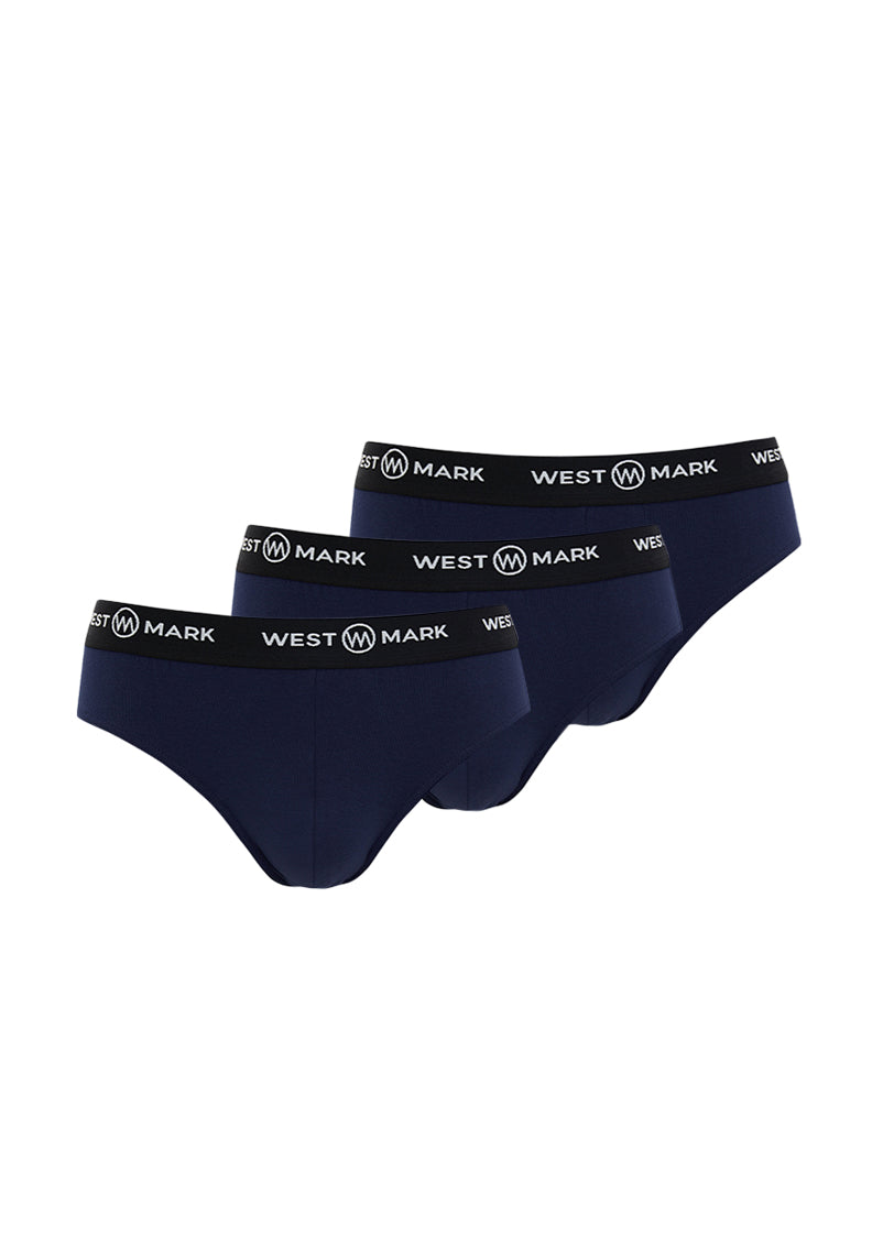 LOGAN BRIEF 3-PACK in Navy