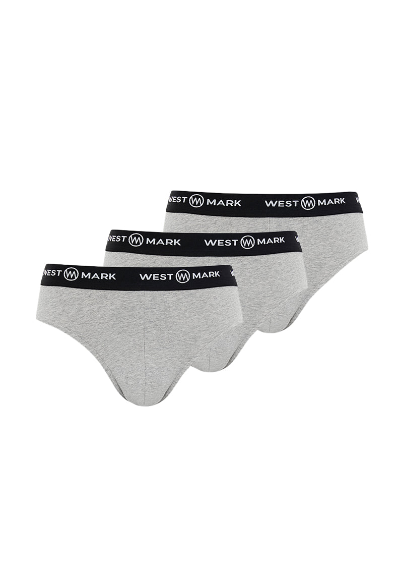 LOGAN SLIP 3ER PACK in Grau Melange