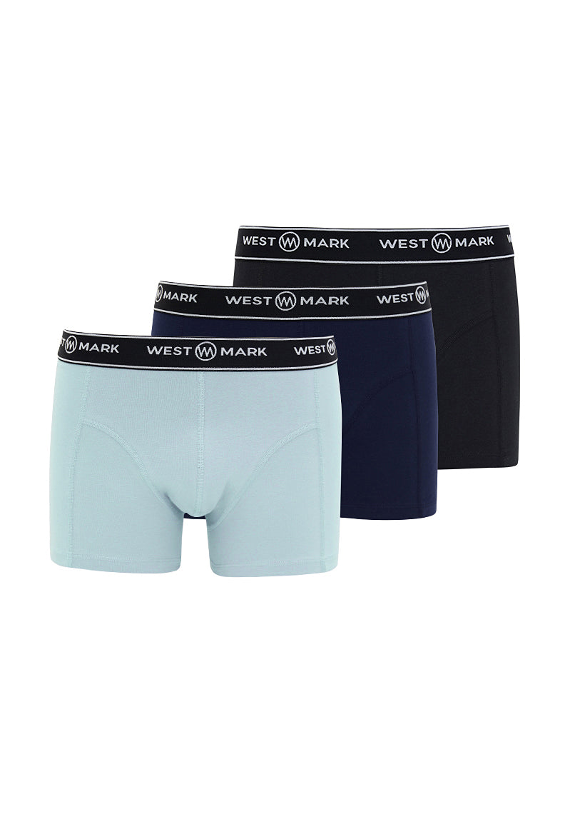 ATLAS TRUNK 3ER-PACK in Schwarz, Navy, Blau