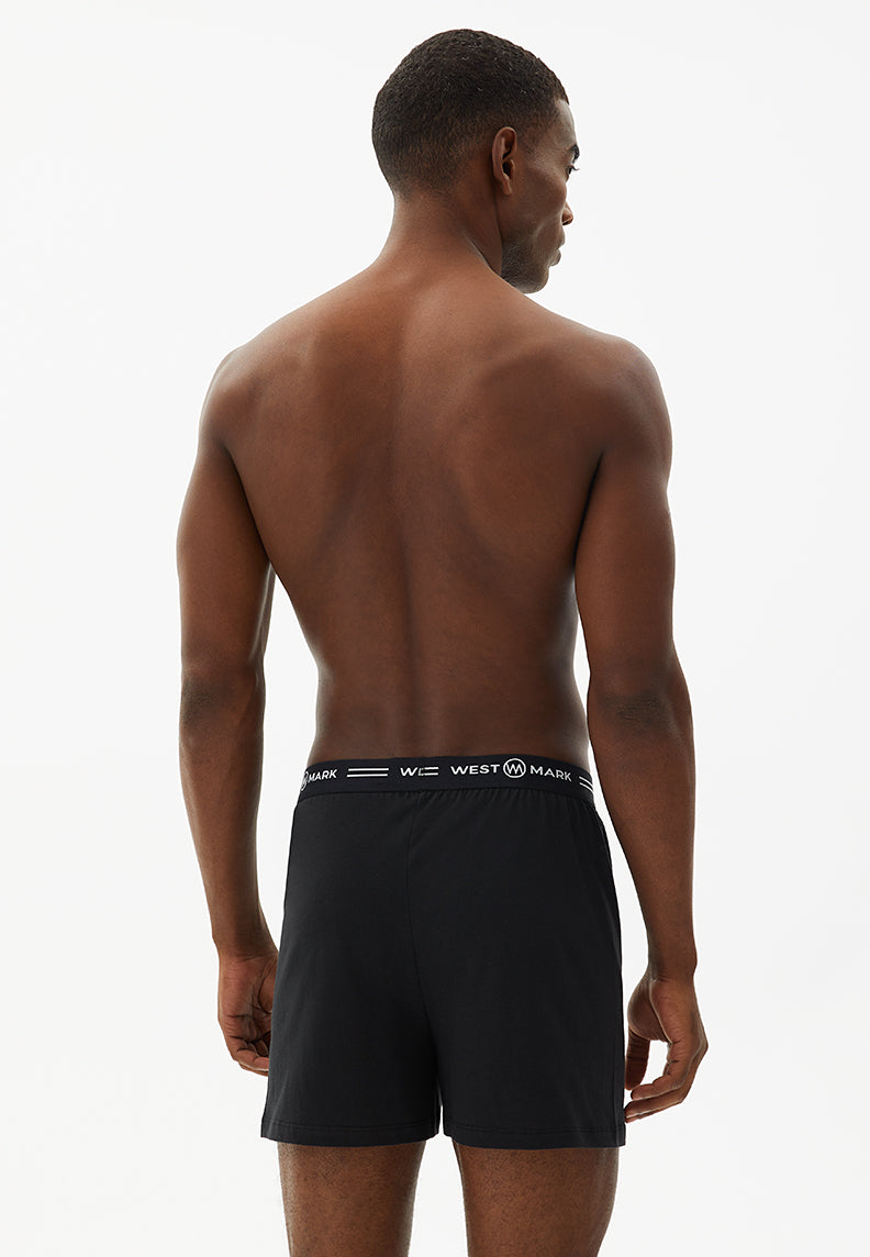 TEDDY-BOXER 2ER-PACK in Schwarz