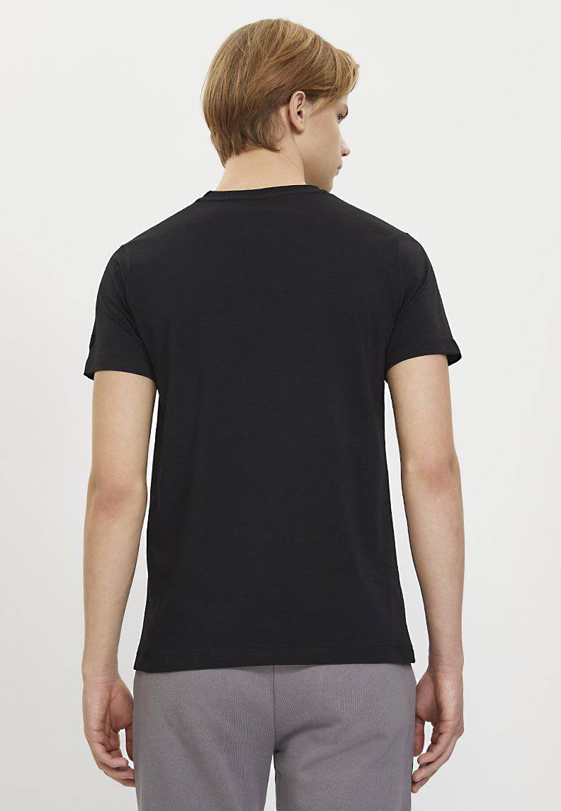 SCHWARZES LINE ART T-SHIRT