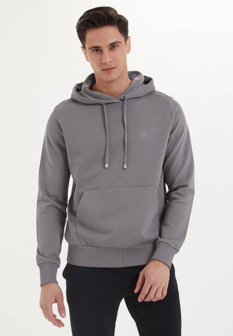 ESSENTIALS HOODIE in Charcoal Grey - Main Image