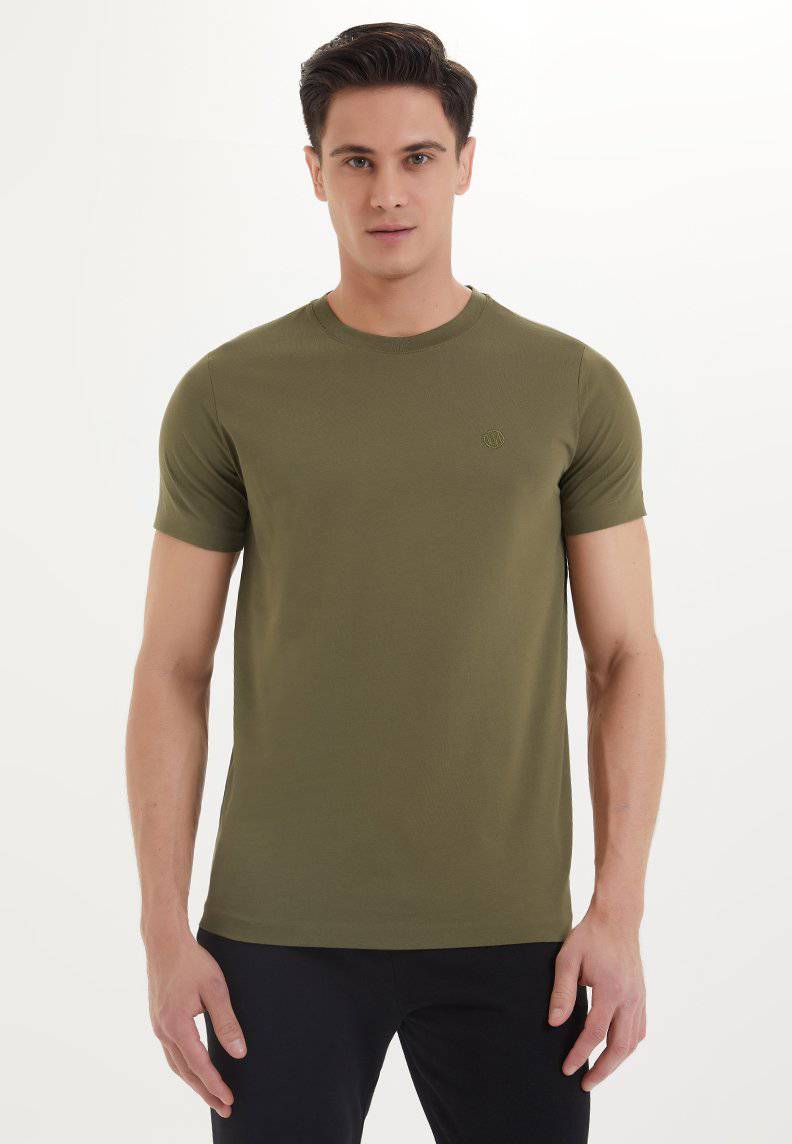 ESSENTIALS O-NECK T-SHIRT in Dark Olive