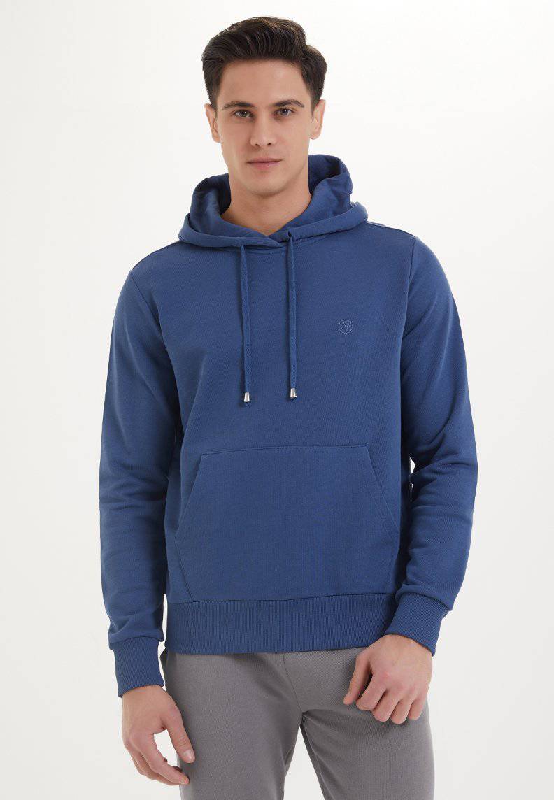 ESSENTIALS HOODIE in Dark Denim