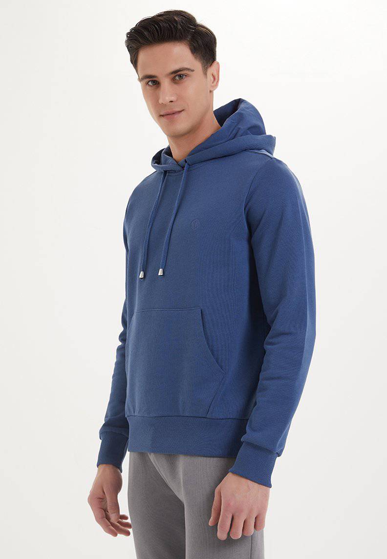 ESSENTIALS HOODIE in Dark Denim