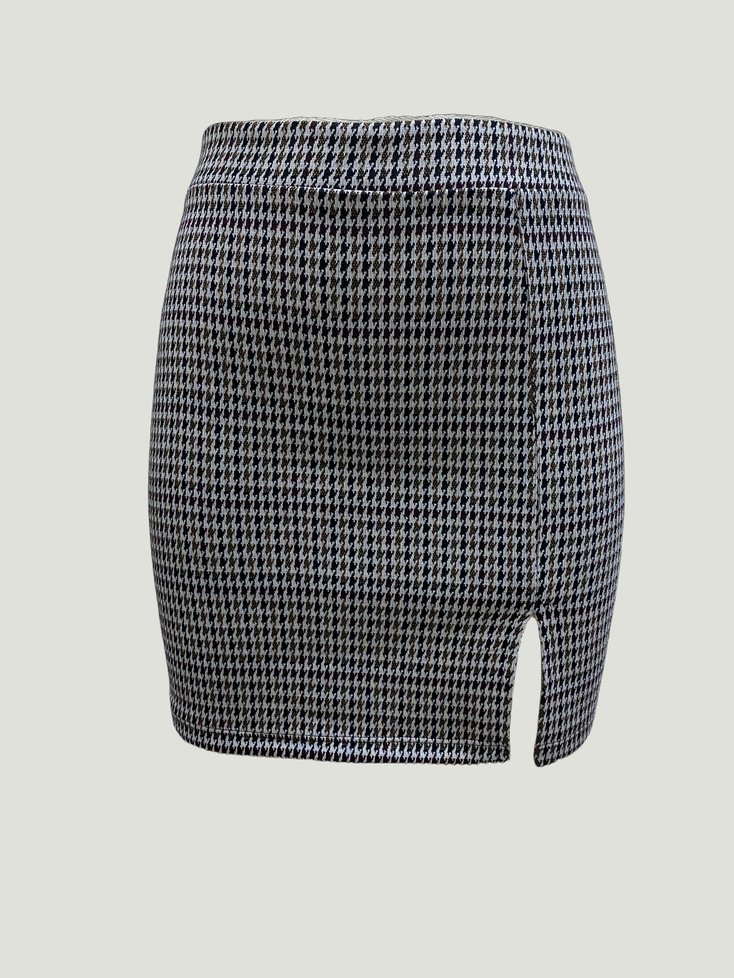 JULIET MID WAIST SKIRT in Brown, Beige AOP