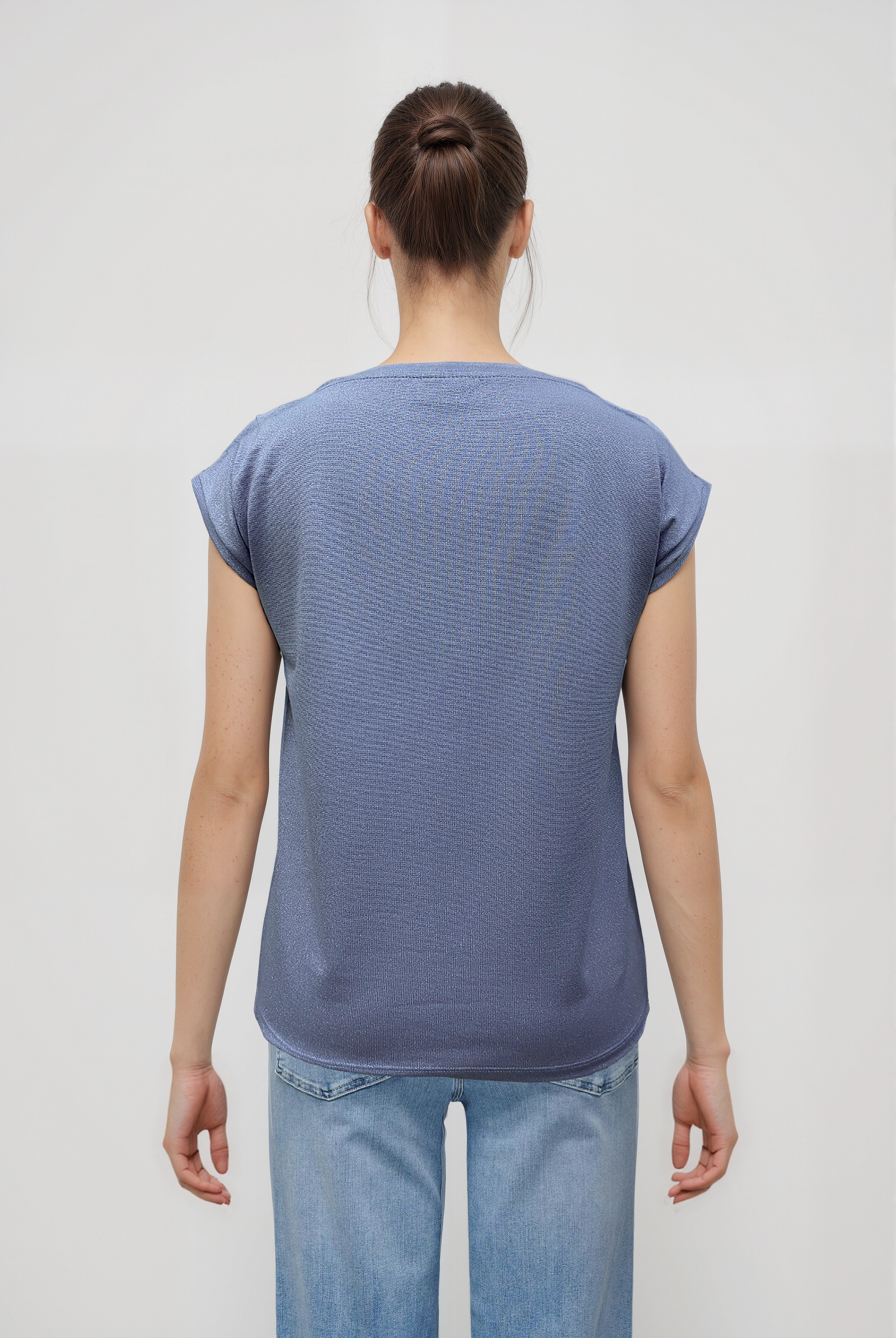 SKY GLITTER S/S TOP in Lilac