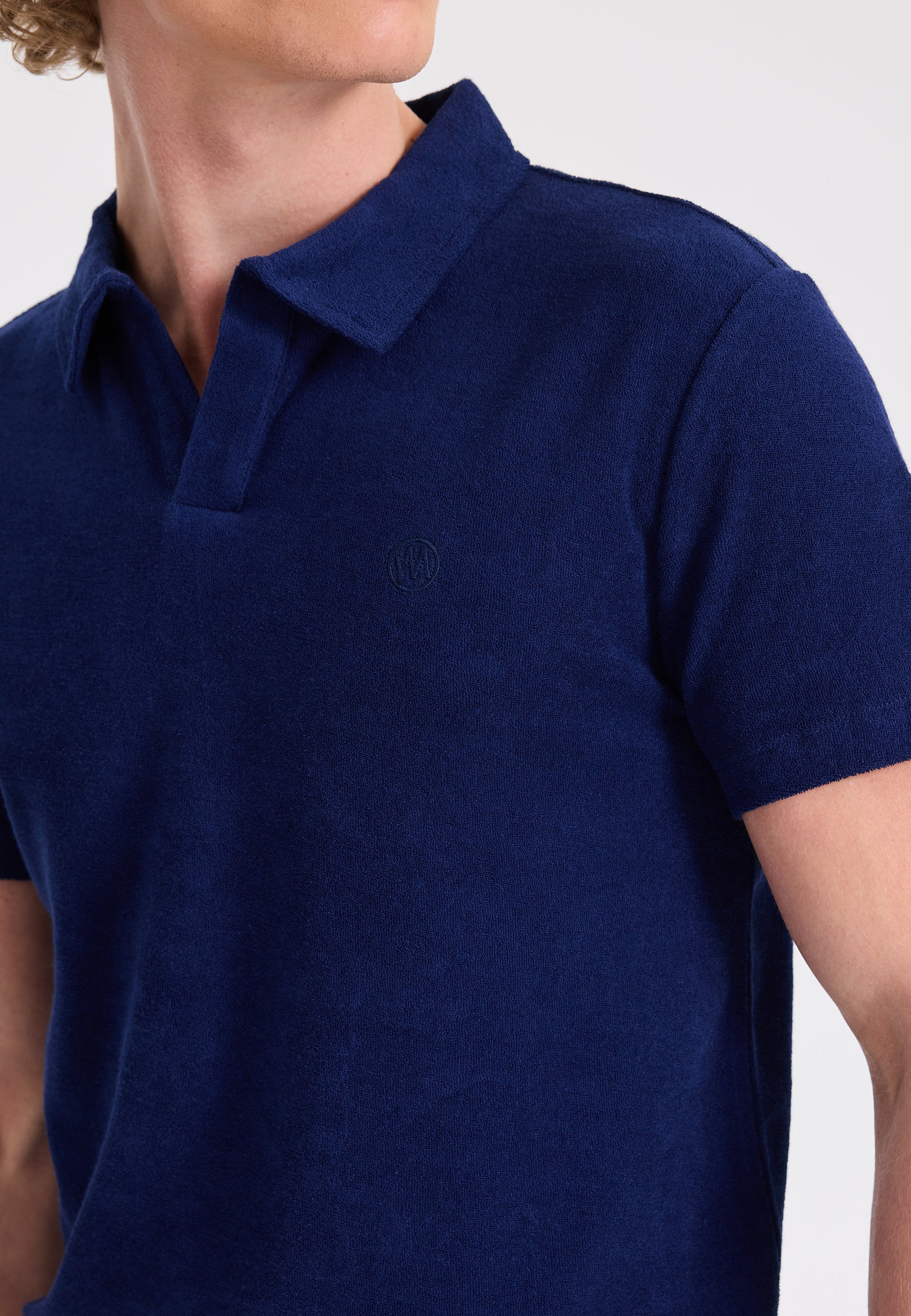 BREEZE TOWELLING POLO SHIRT in Naval Academy