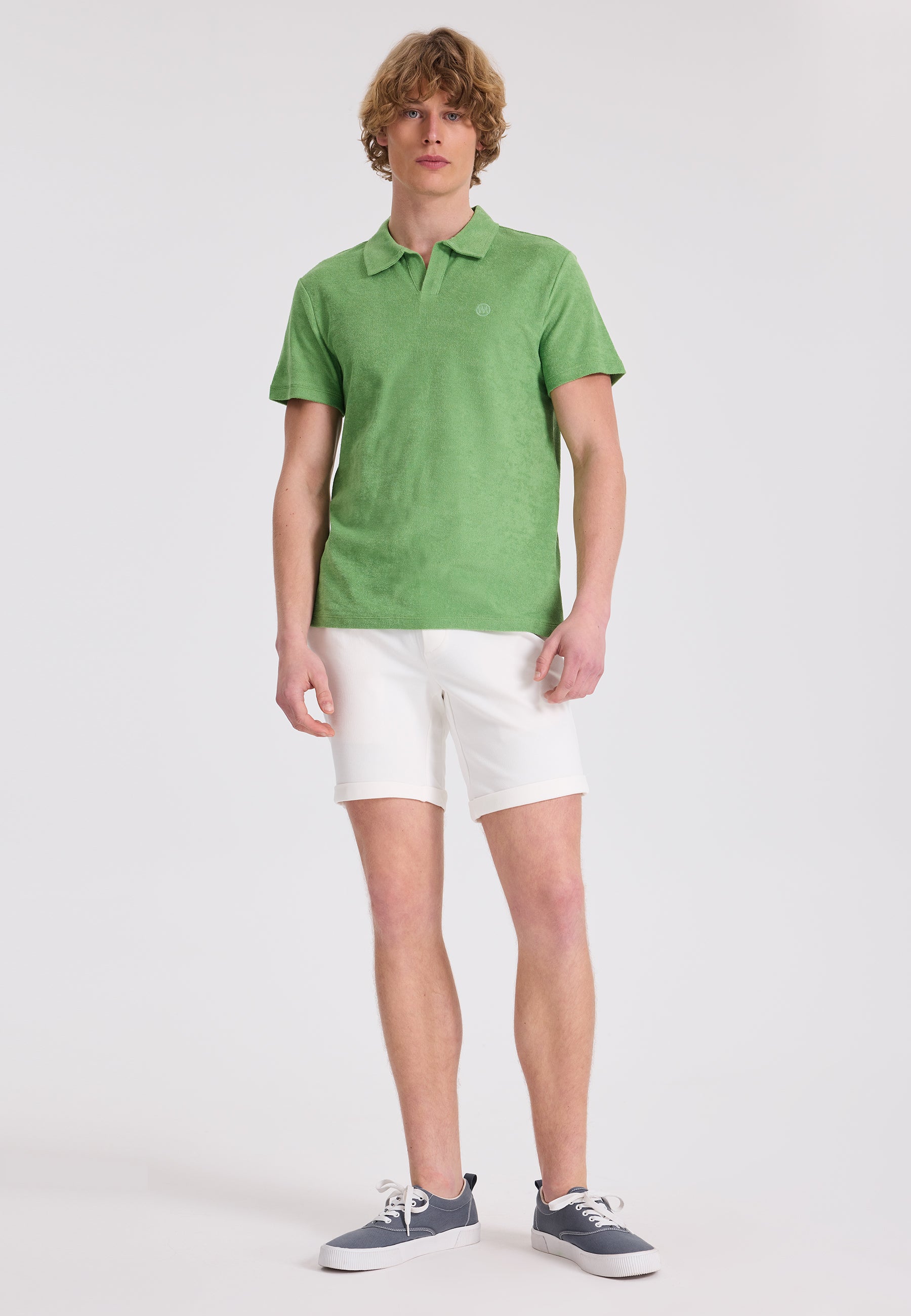 BREEZE TOWELLING POLO SHIRT in Piquant Green