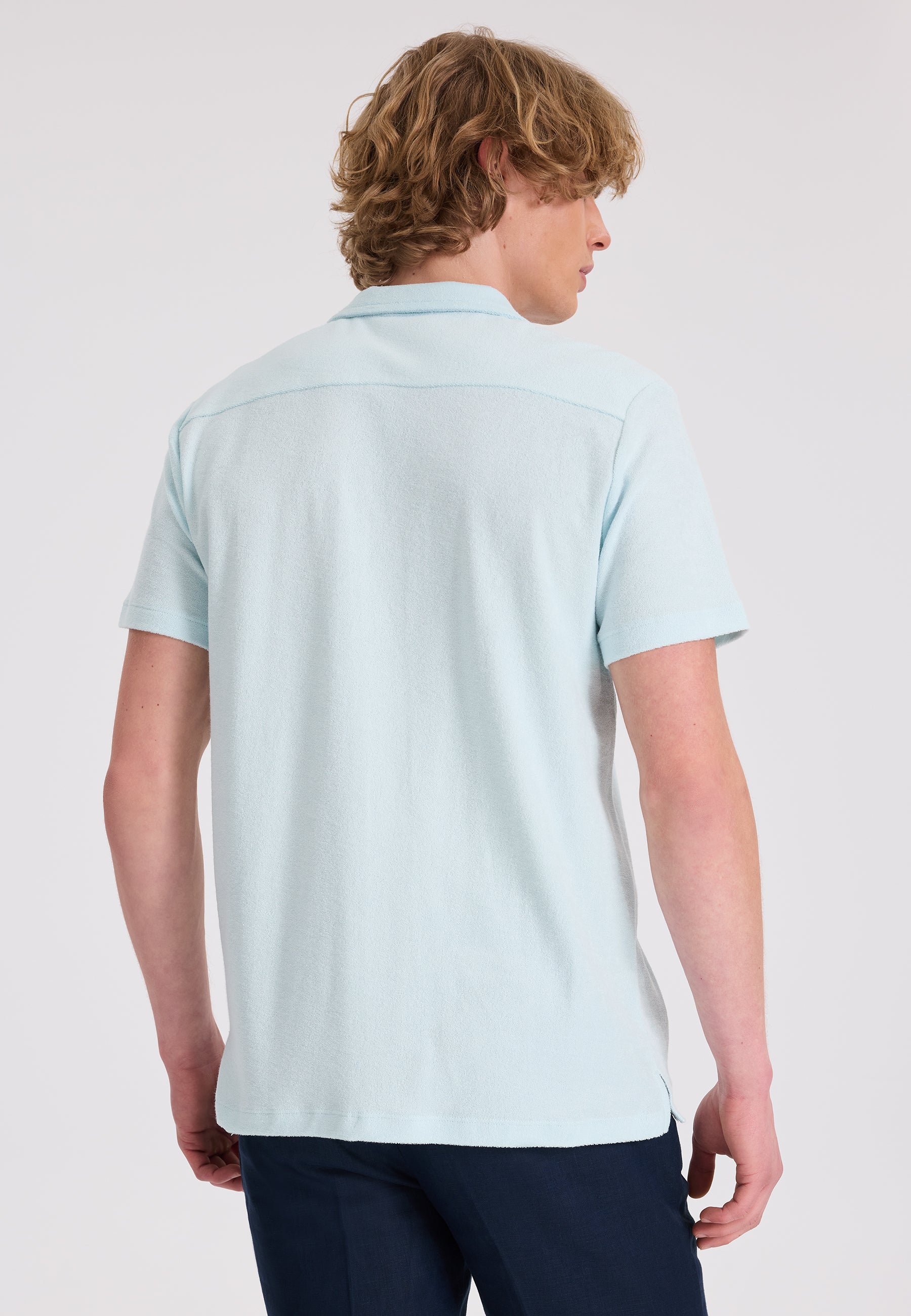 BREEZE TERRY TOWELLING S/S SHIRT in Skylight