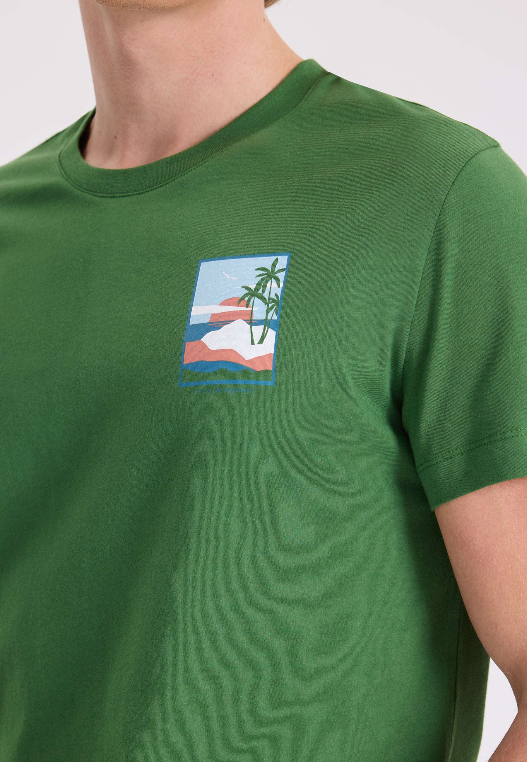 WMBACK SUNSET TEE in Piquant Green