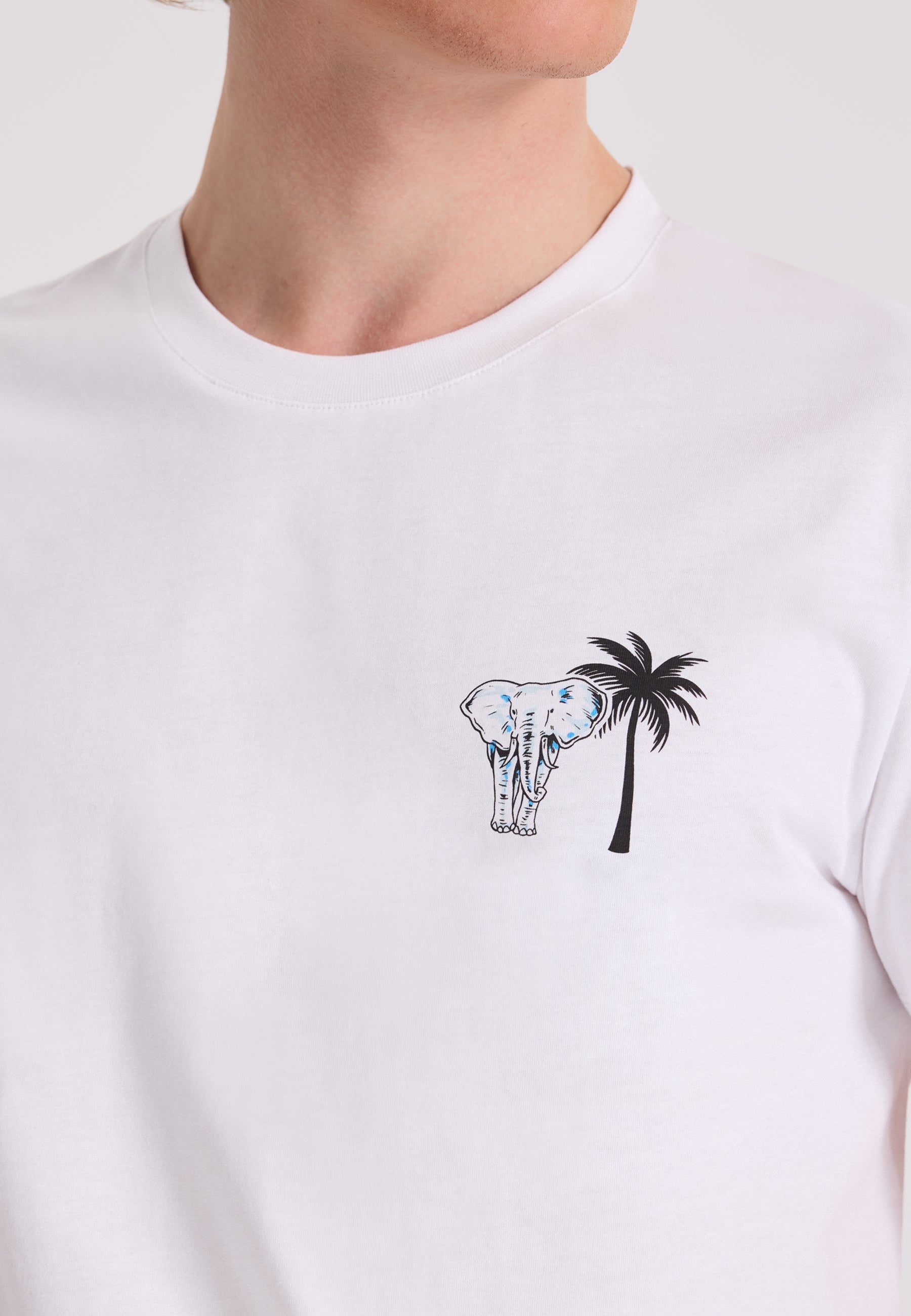 WMCHEST ELEPHANT TEE in White