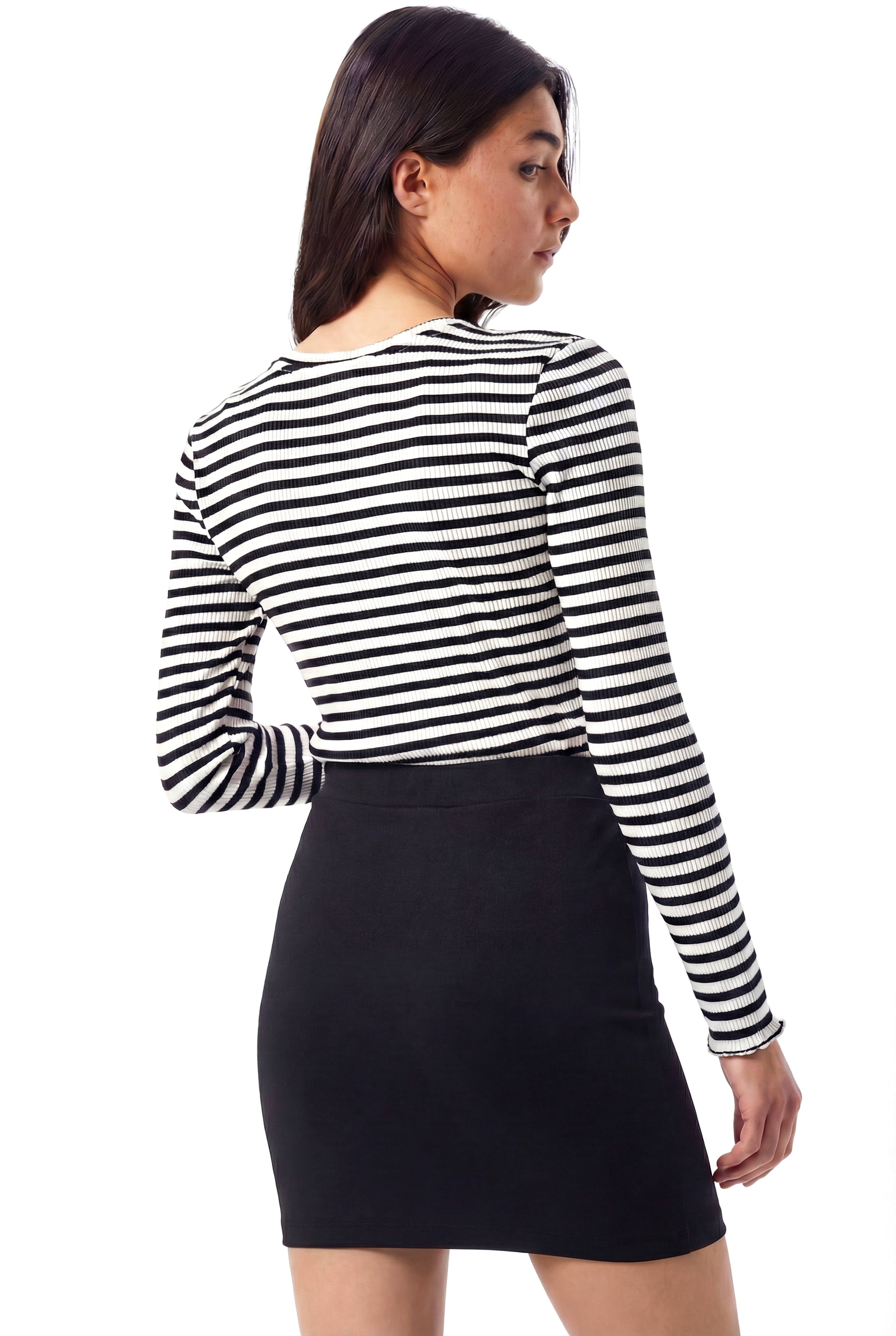 JULIET MID WAIST SKIRT in Black / Ink