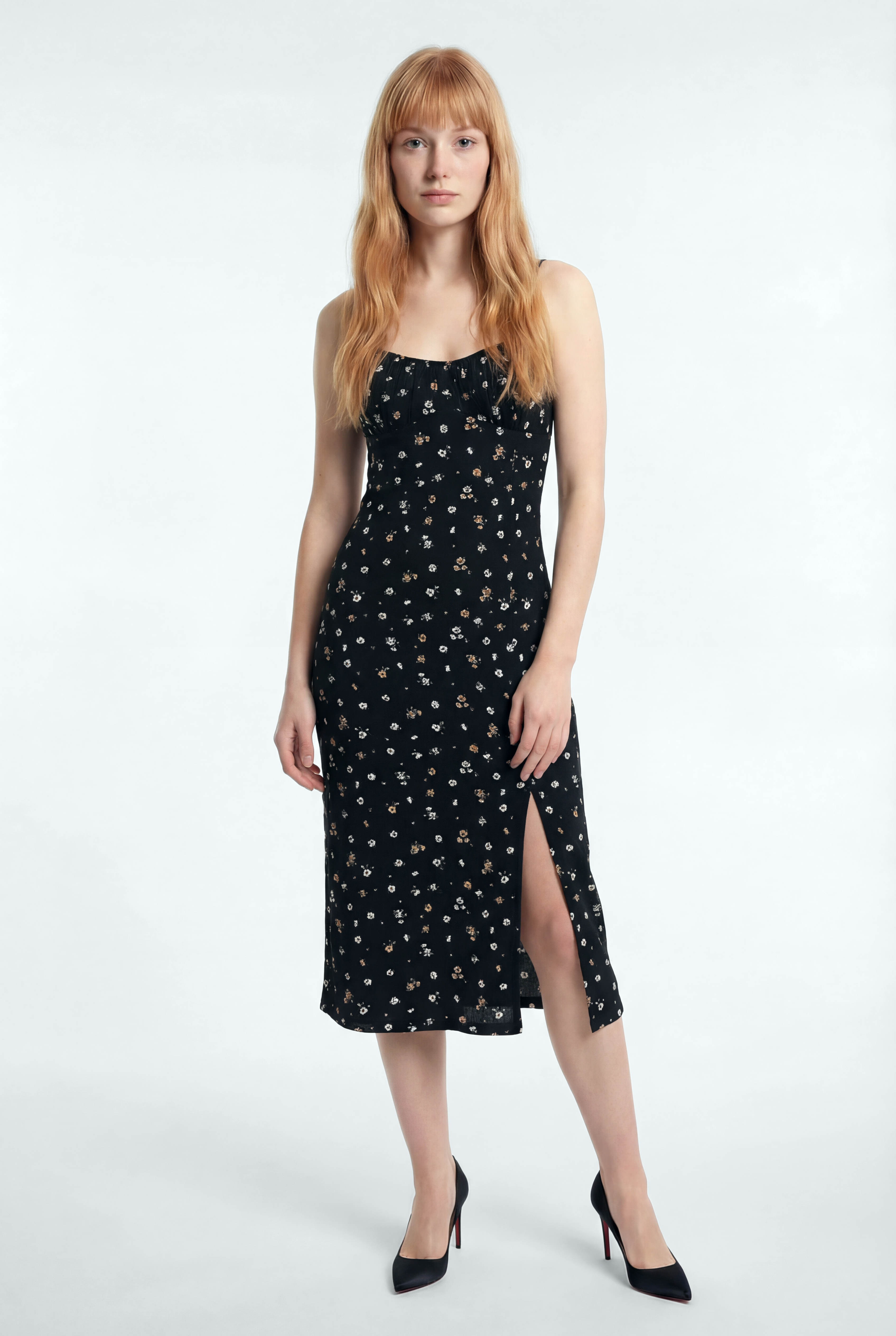 MARTA S/L DRESS in Black