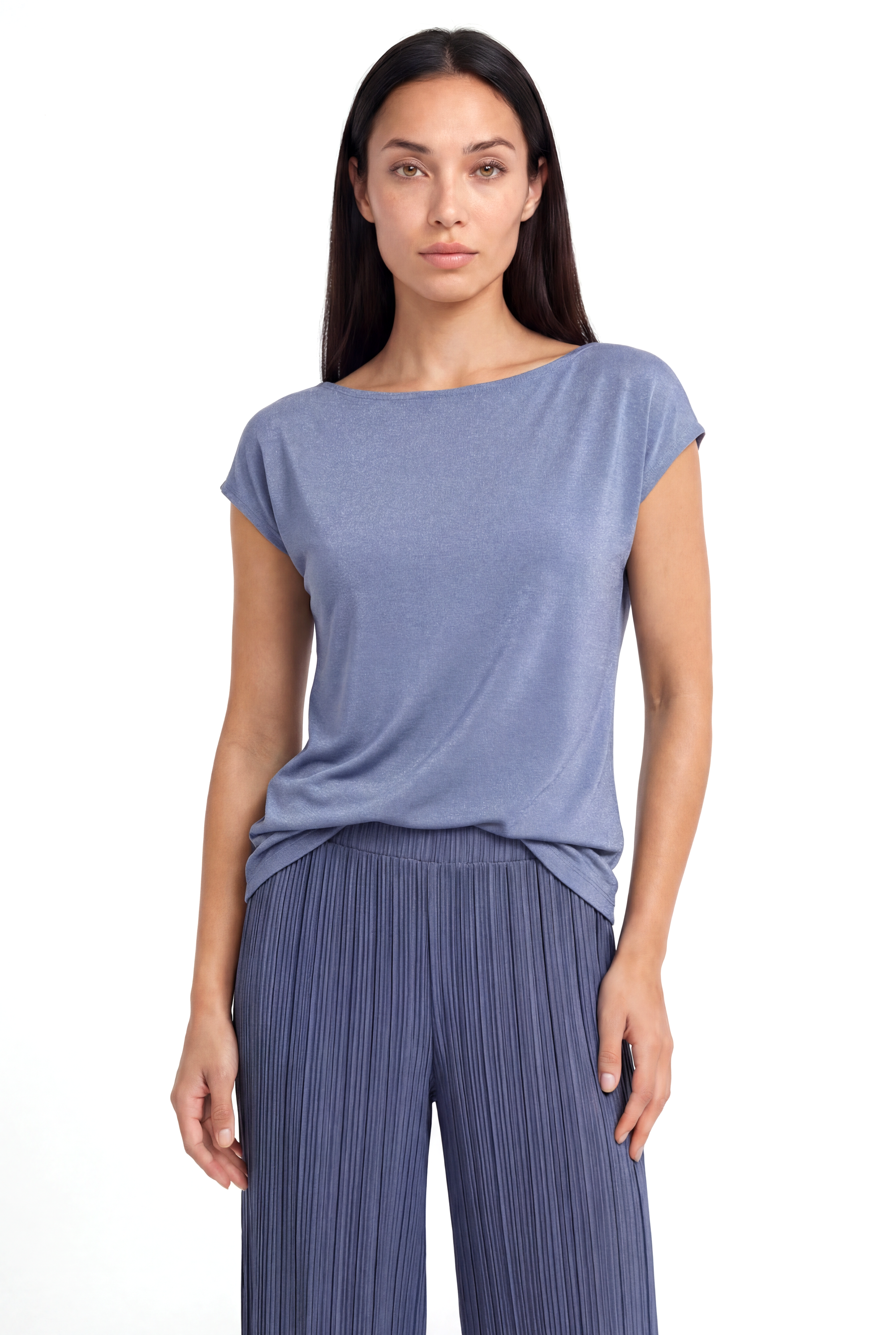 SKY GLITTER S/S TOP in Lilac