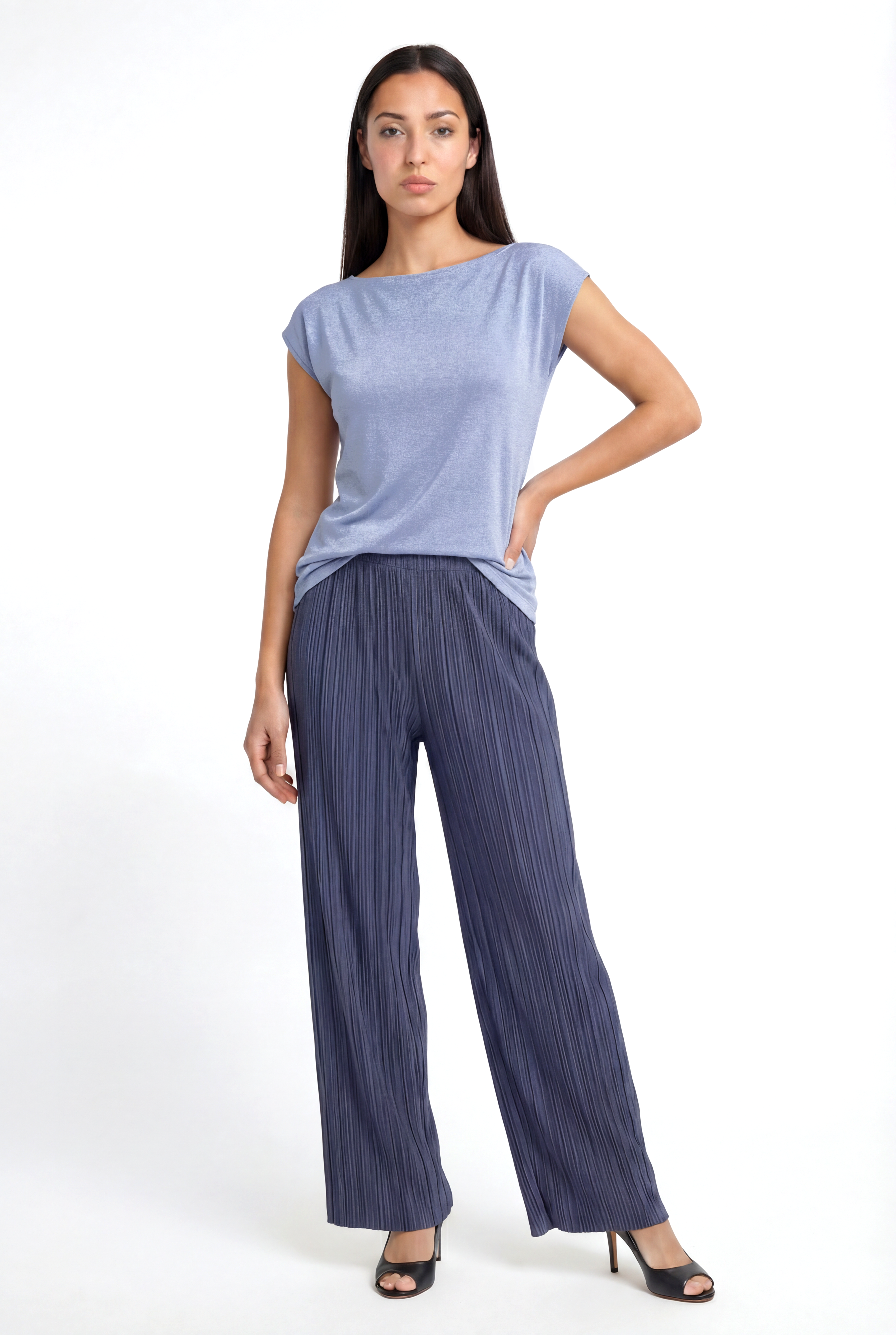 SKY GLITTER S/S TOP in Lilac