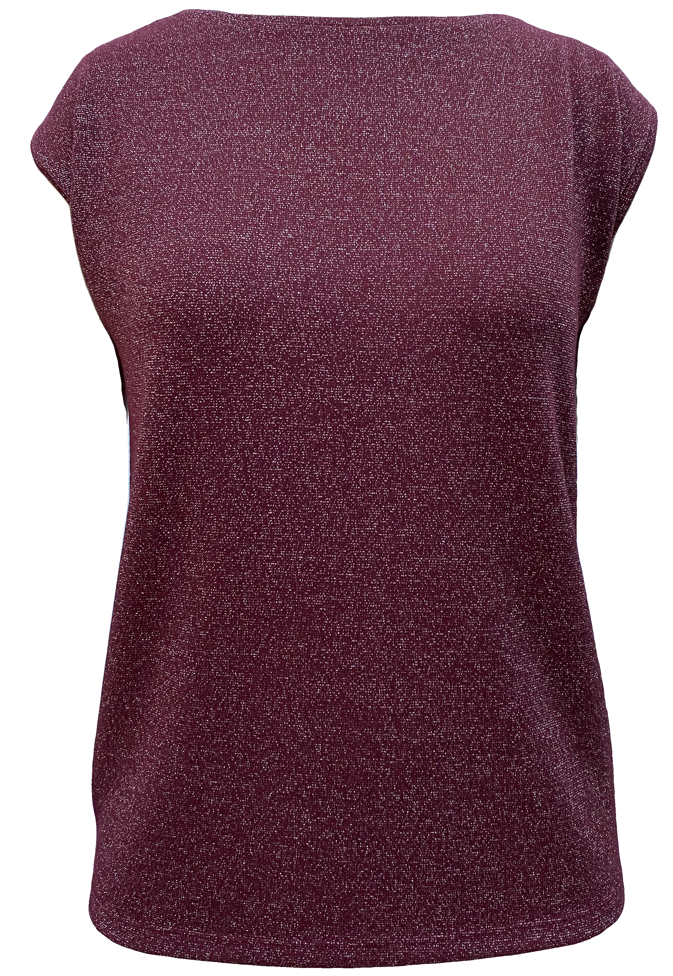 SKY GLITTER S/S TOP in Cabarnet