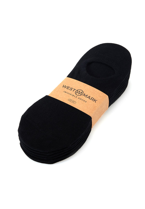 INVISIBLE SOCKS 6-PACK in Black