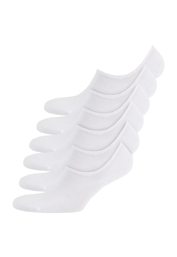 INVISIBLE SOCKS 6-PACK in White