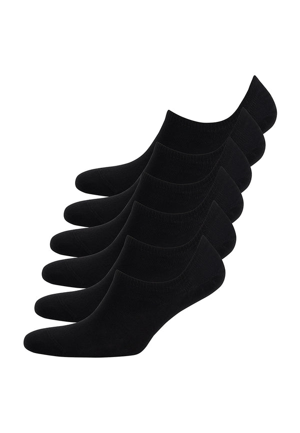 INVISIBLE SOCKS 6-PACK in Black
