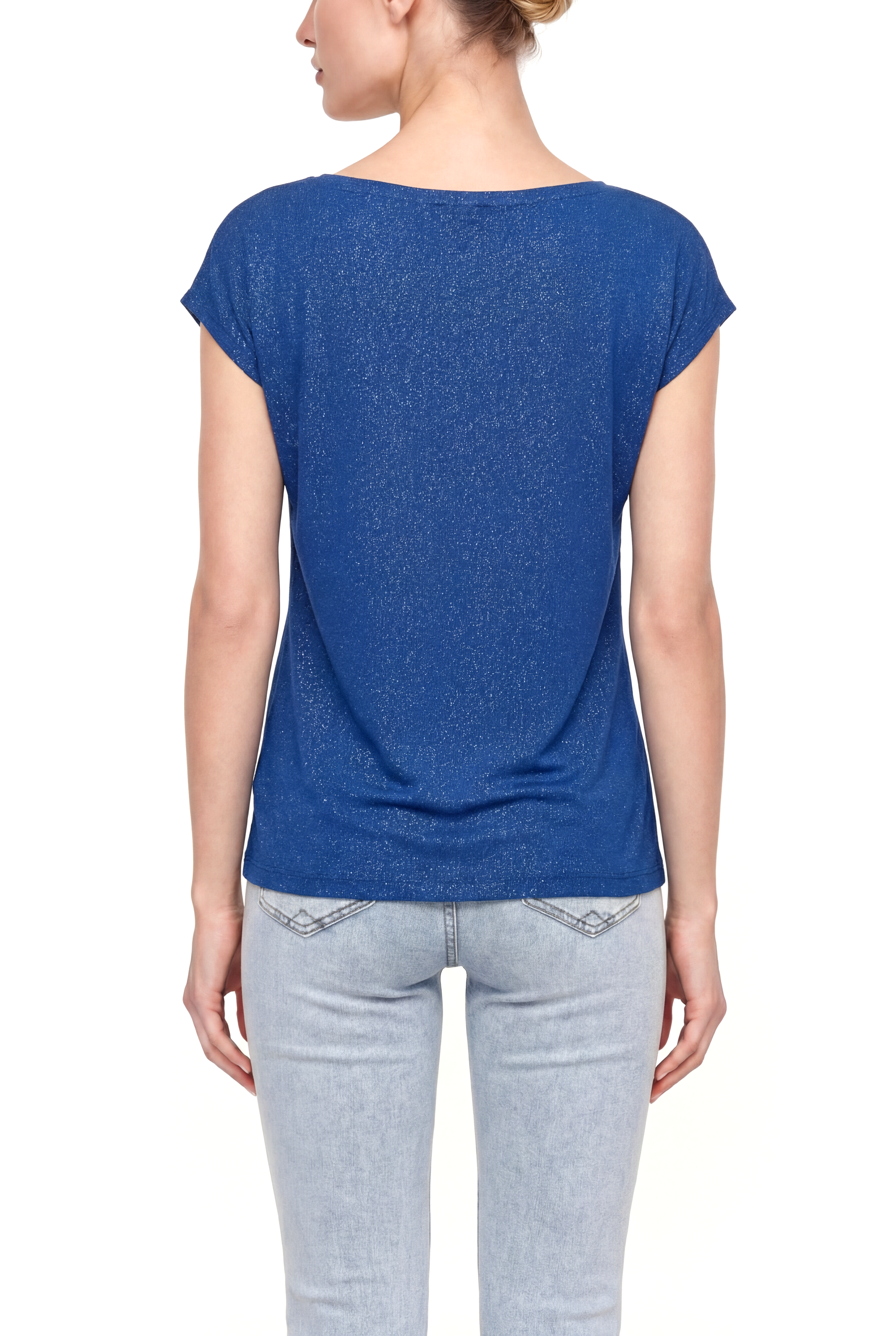 SKY GLITTER S/S TOP in Gibraltar Sea