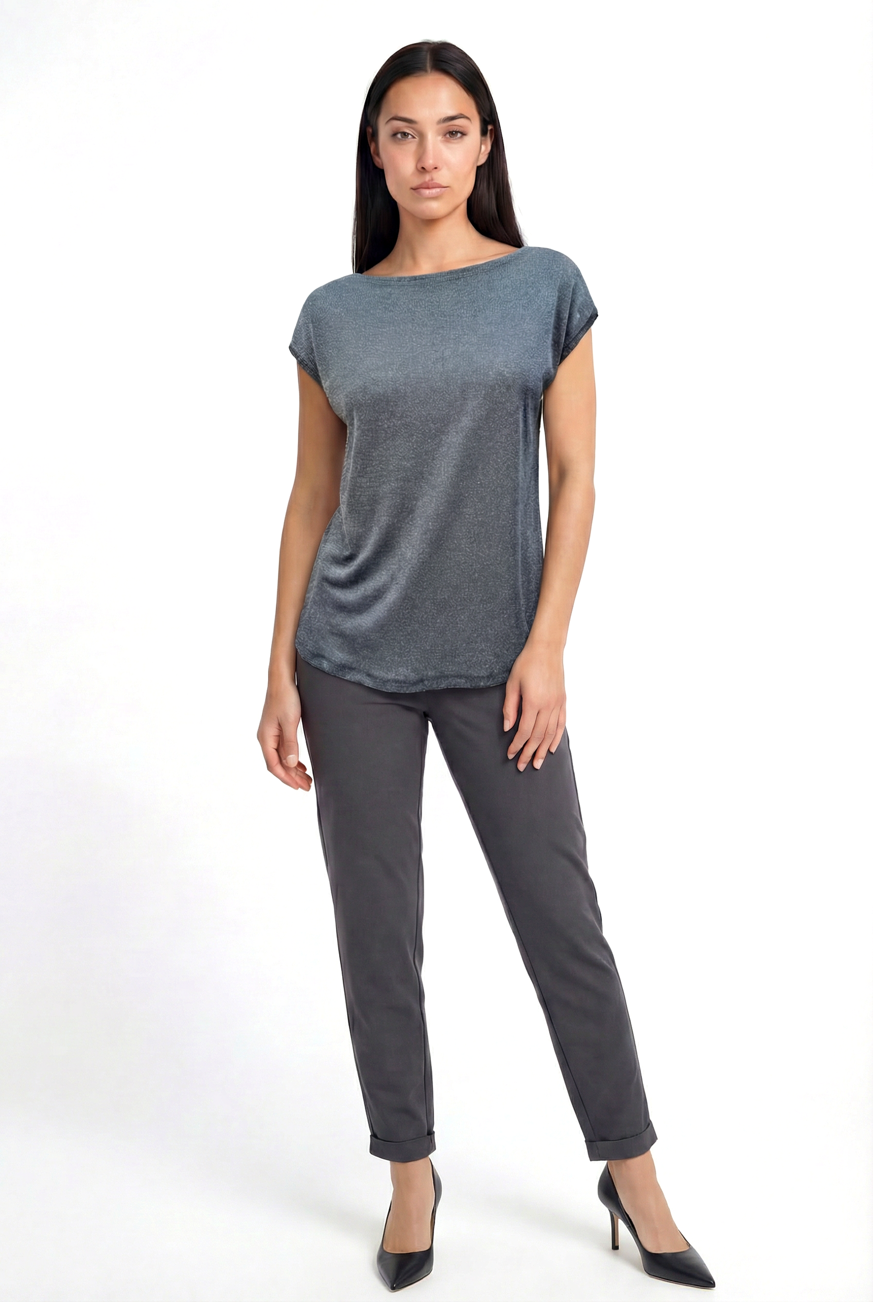 SKY GLITTER S/S TOP in Castlerock