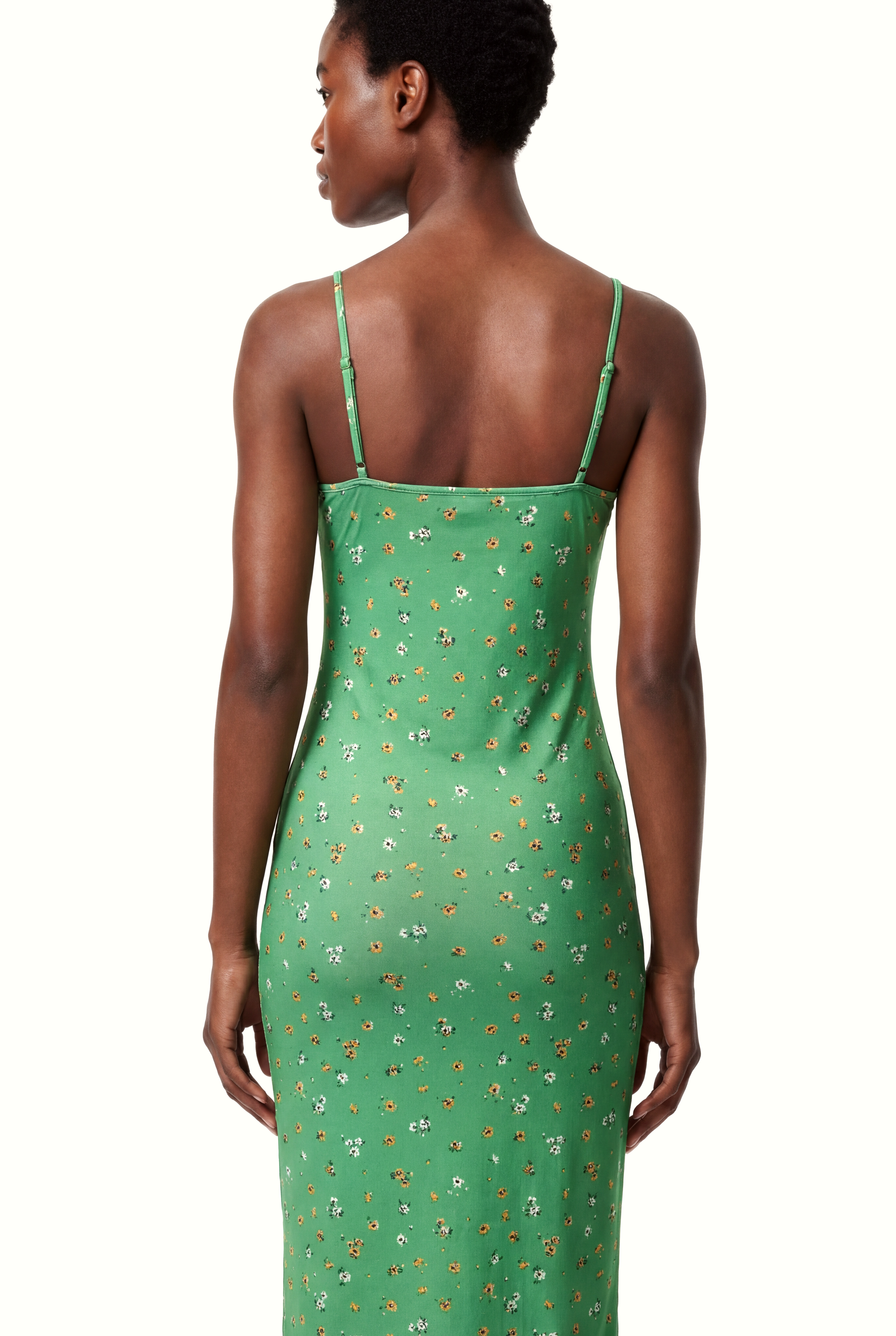 MARTA S/L DRESS in Holly Green