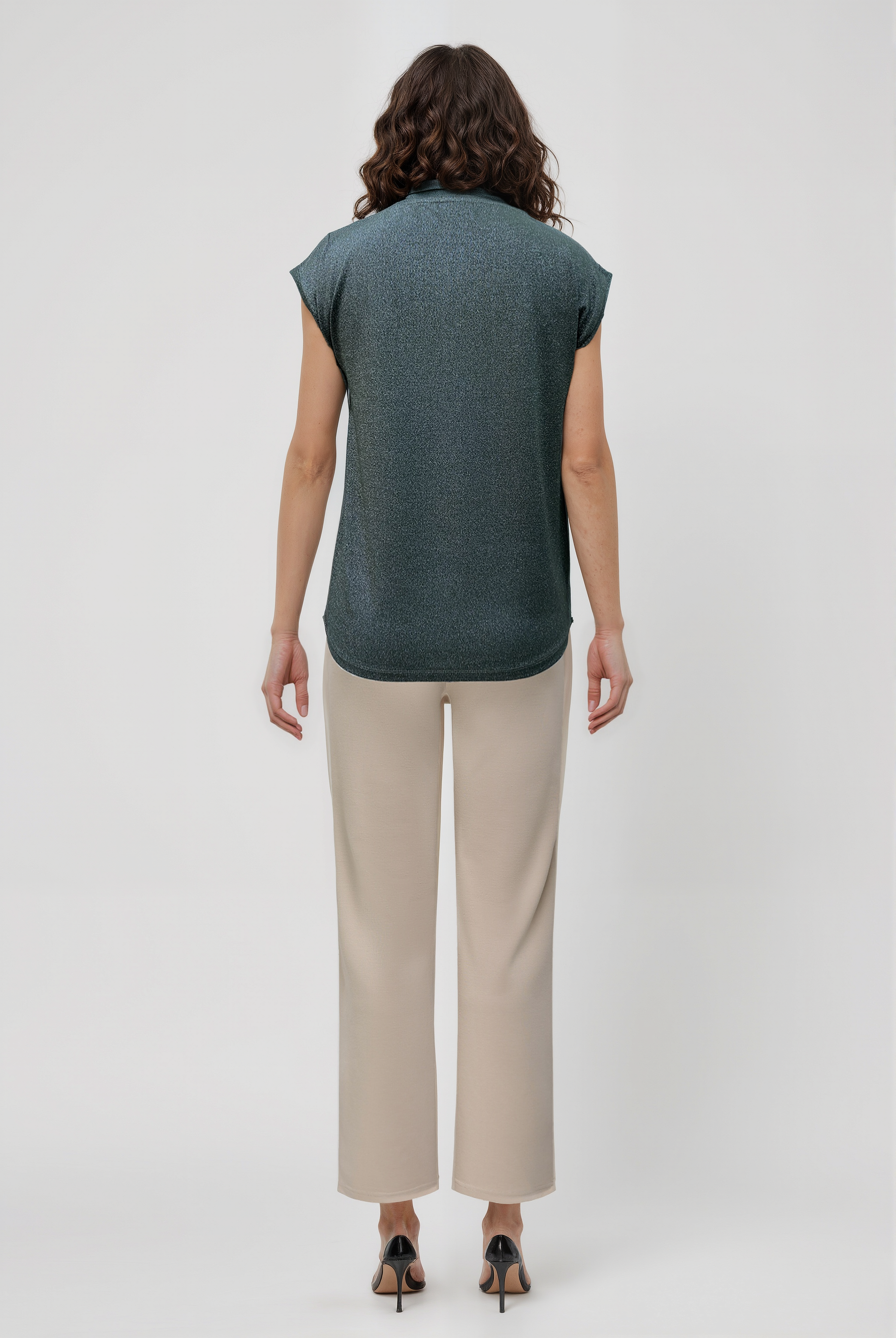 SKY GLITTER S/S TOP in Duffel Bag