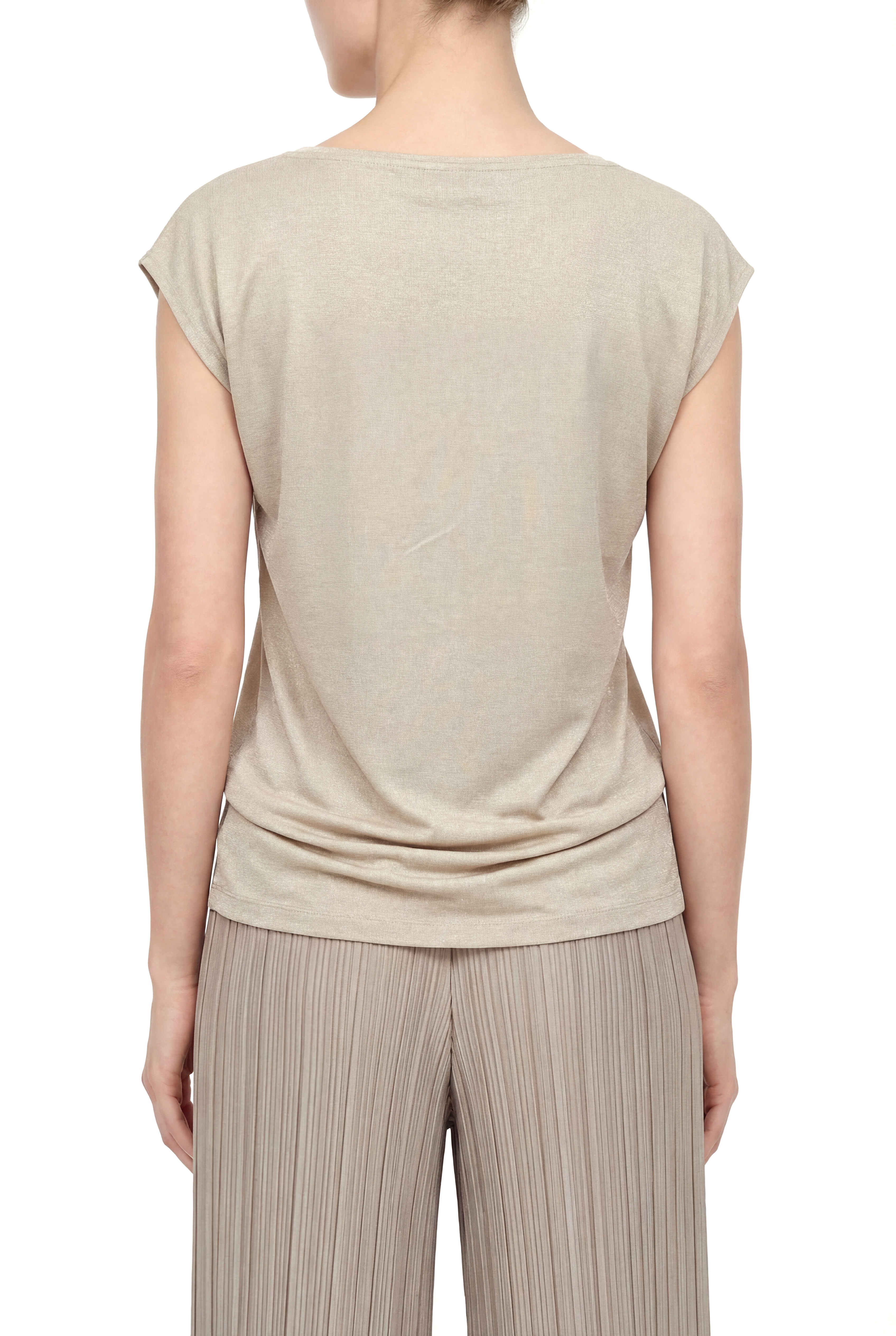SKY GLITTER S/S TOP in Oro
