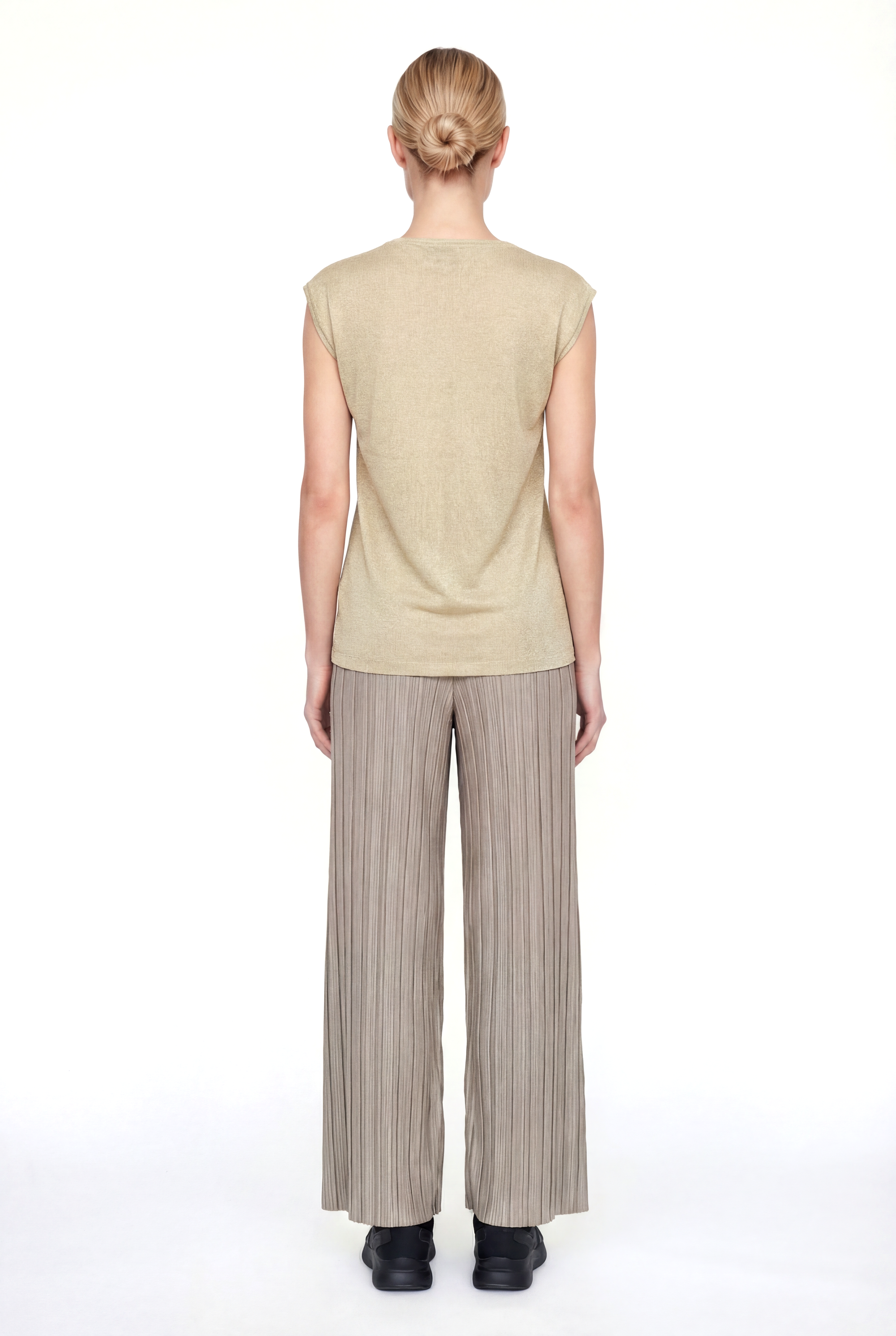 SKY GLITTER S/S TOP in Oro