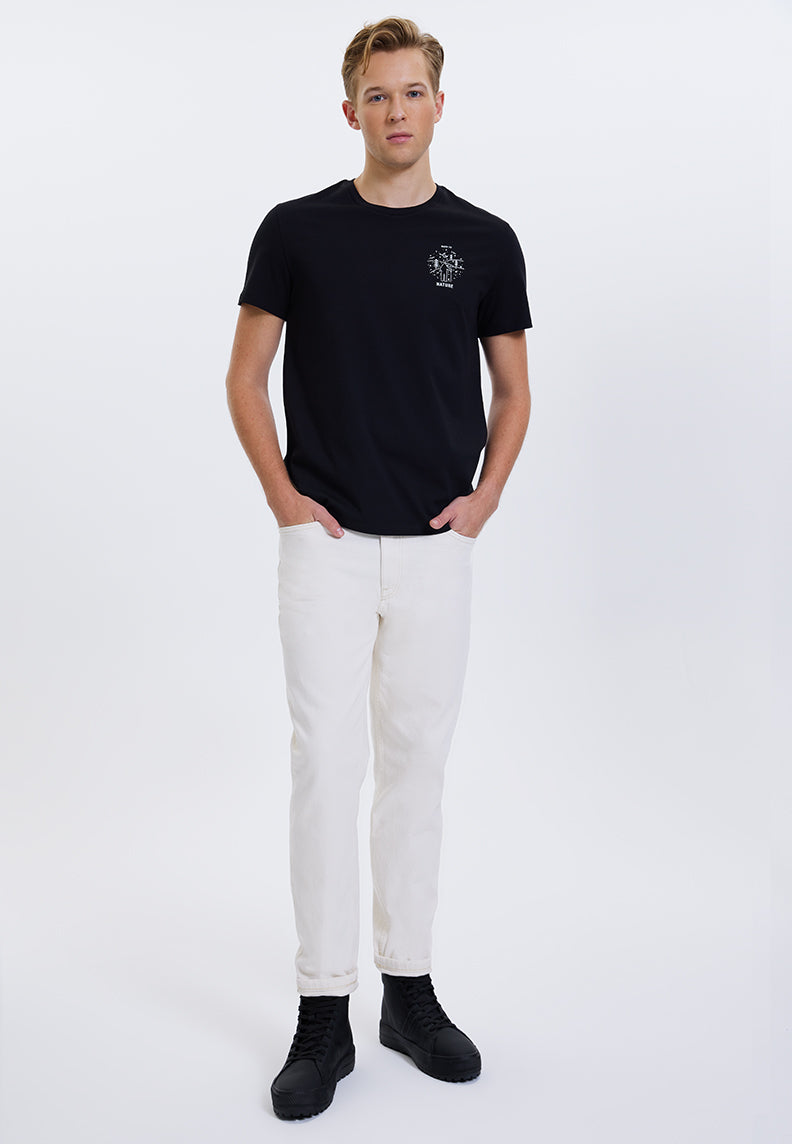 WMLINE NATURE TEE in Black