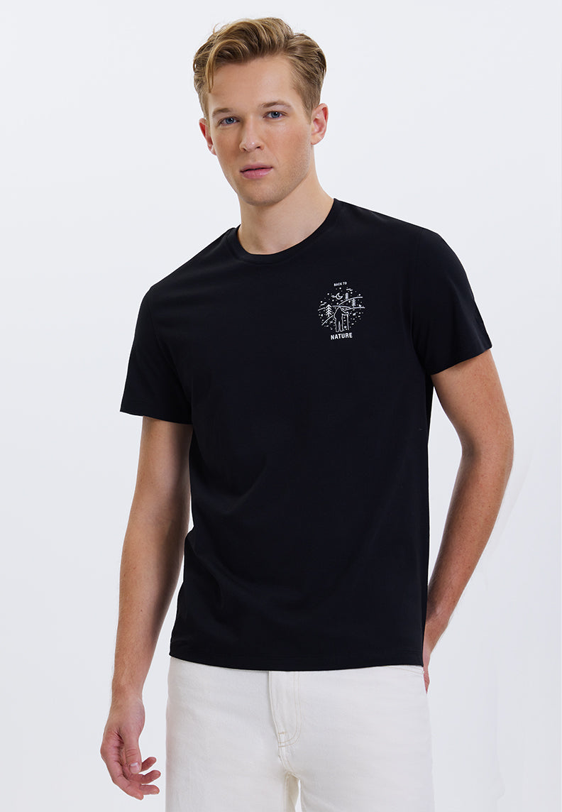 WMLINE NATURE TEE in Black