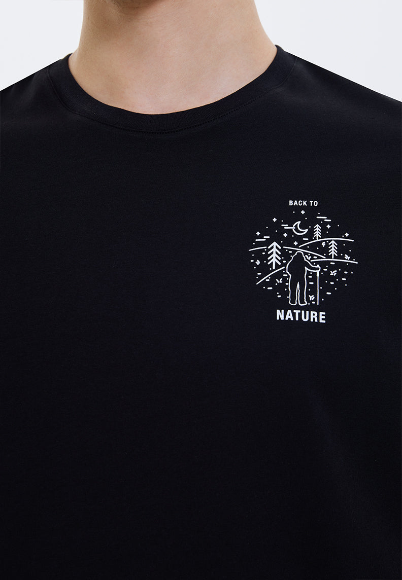 WMLINE NATURE TEE in Black