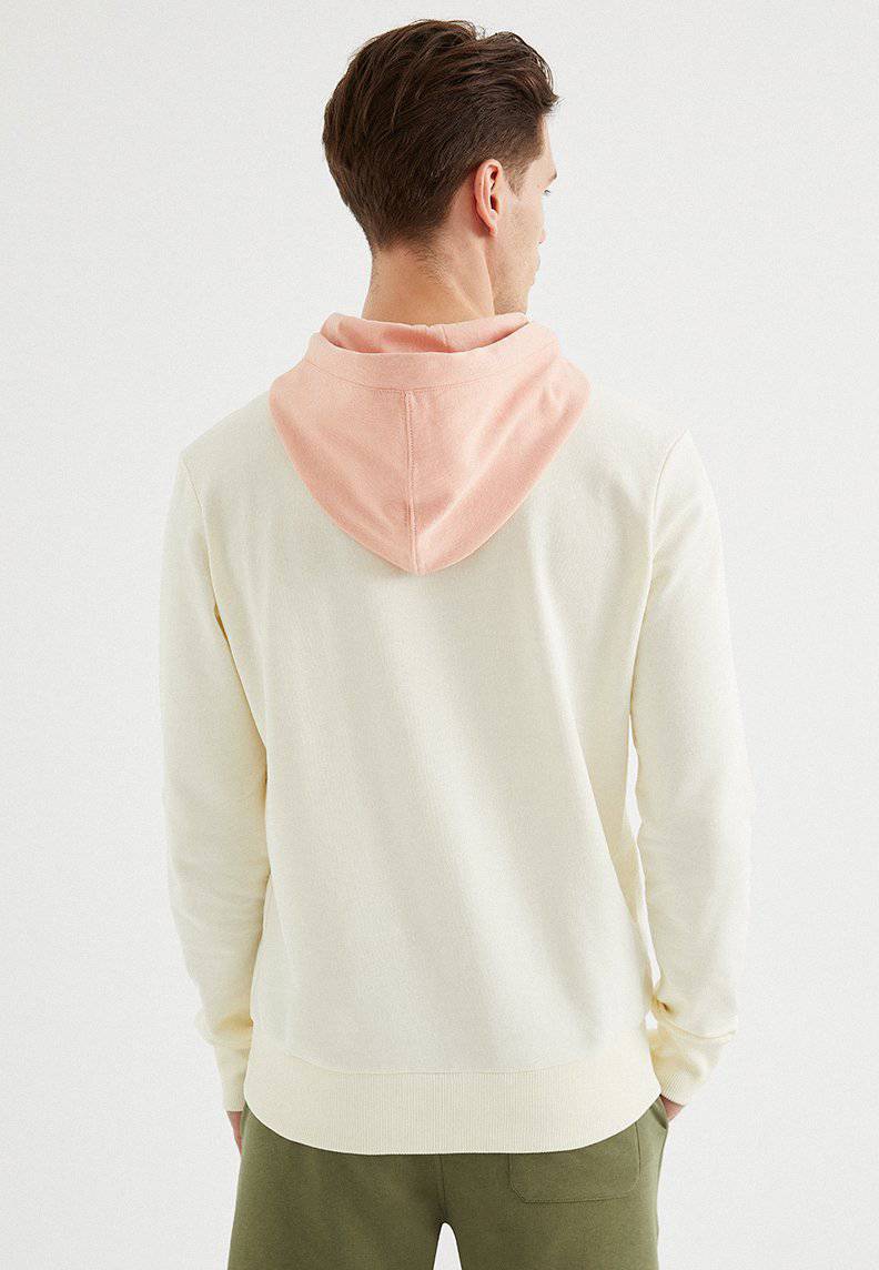 CORE COLOUR BLOCKED HOODIE in Vanilla Ice