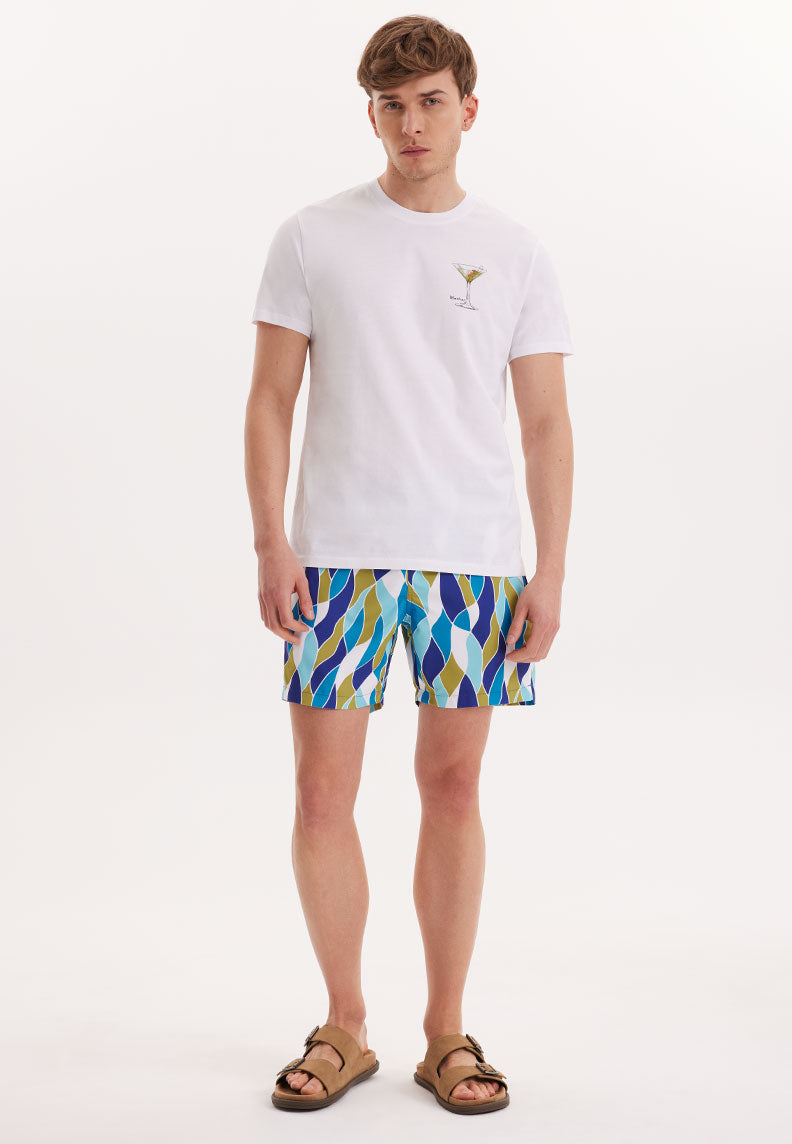 WMCOCKTAIL MARTINI TEE in White
