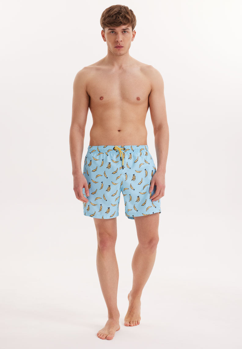 BANANA SWIM SHORTS in Blue AOP