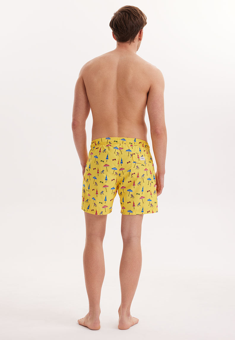 WMICON SUMMER SWIM SHORTS in Yellow AOP