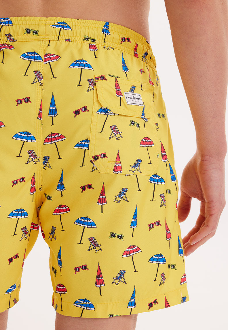 WMICON SUMMER SWIM SHORTS in Yellow AOP