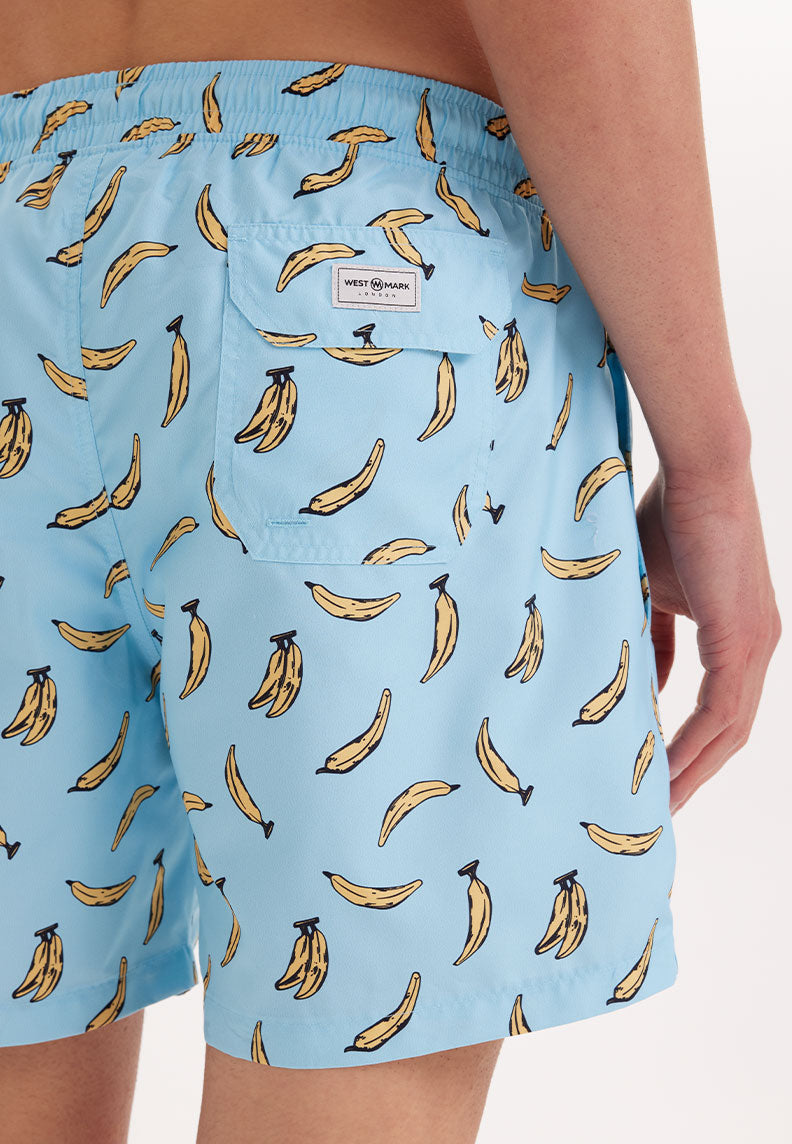 BANANA SWIM SHORTS in Blue AOP