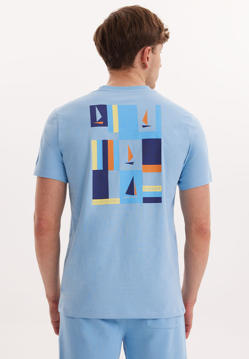 WMSAIL HARBOR TEE in Blissful Blue
