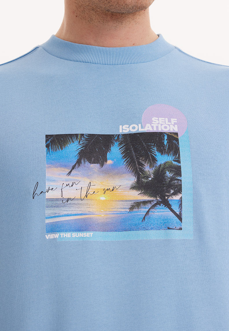 WMCOLLAGE FUN SWEAT in Blissful Blue