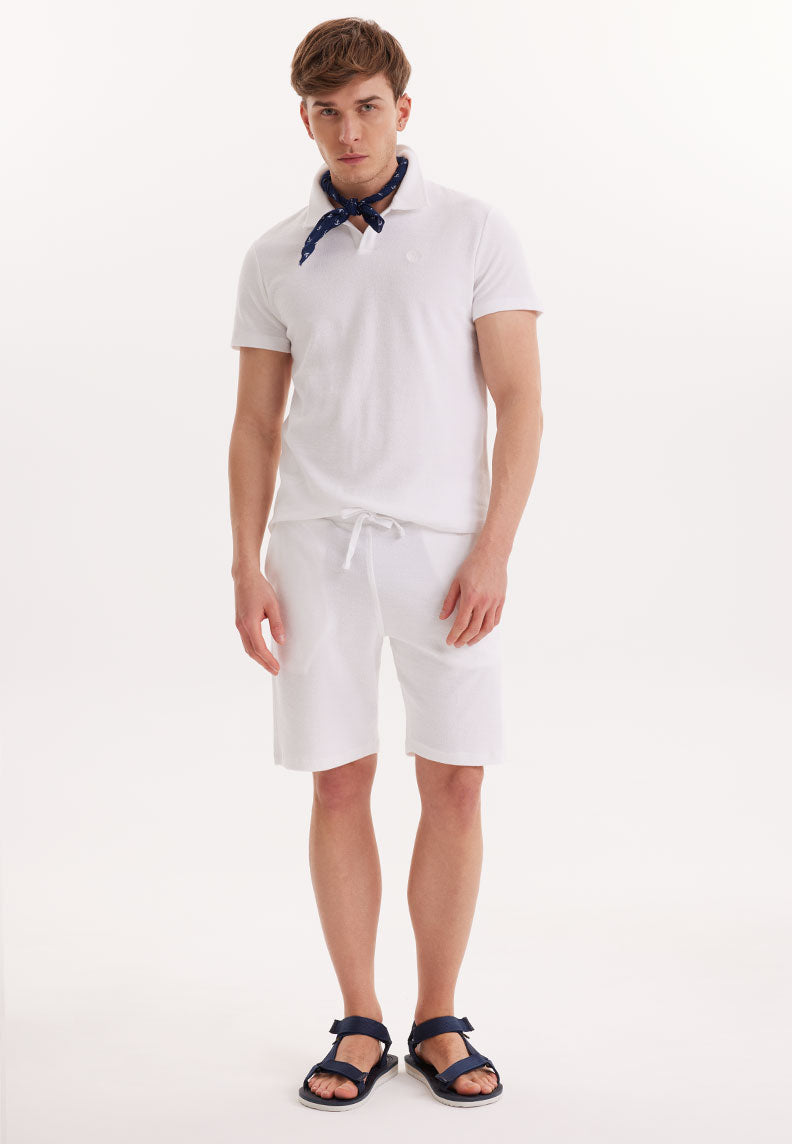 BREEZE TOWELLING POLO SHIRT in White