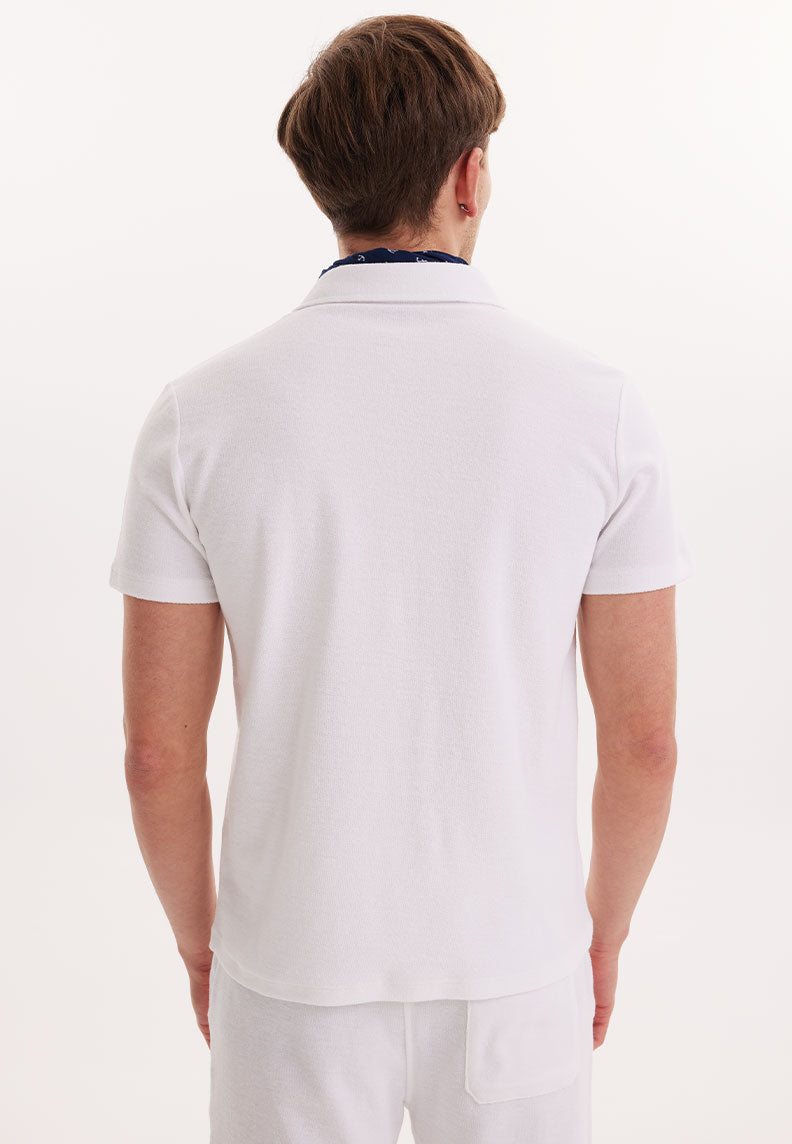 BREEZE TOWELLING POLO SHIRT in White