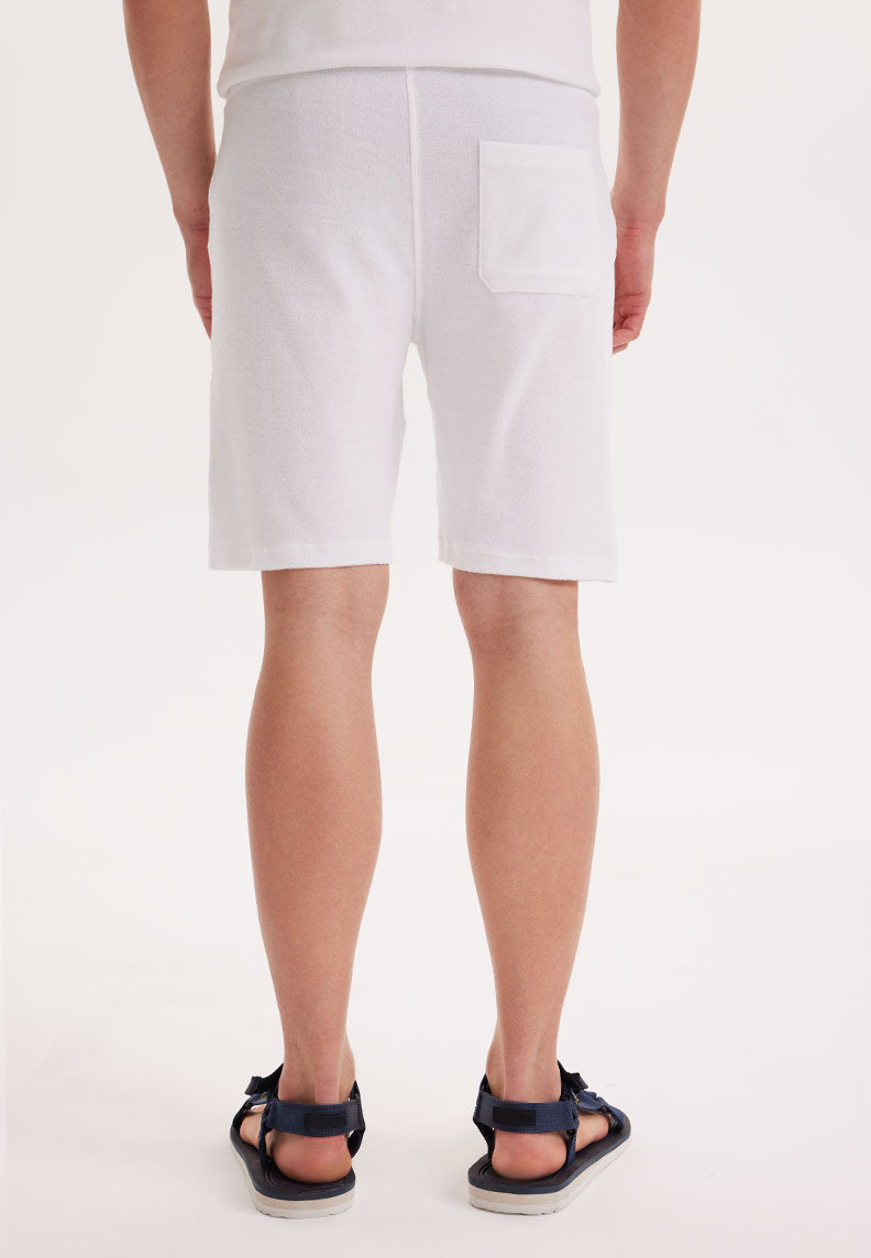 BREEZE TOWELLING SHORTS in White