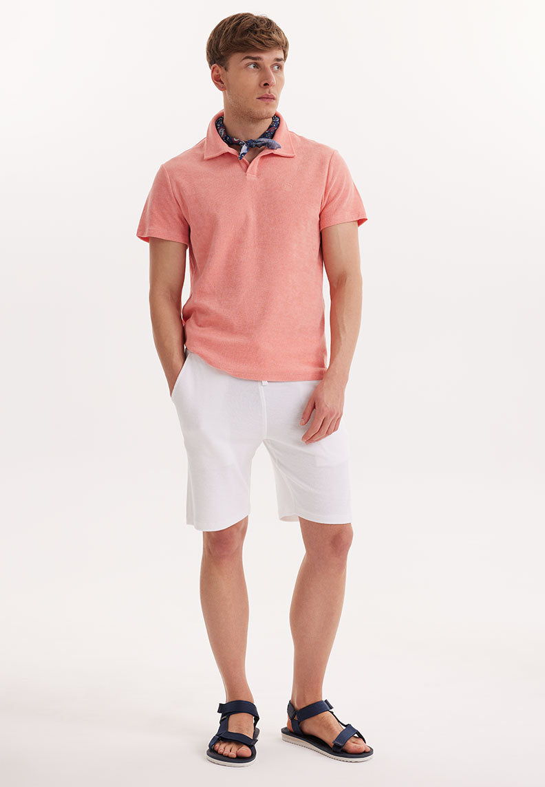 BREEZE TOWELLING POLO SHIRT in Desert Flowers