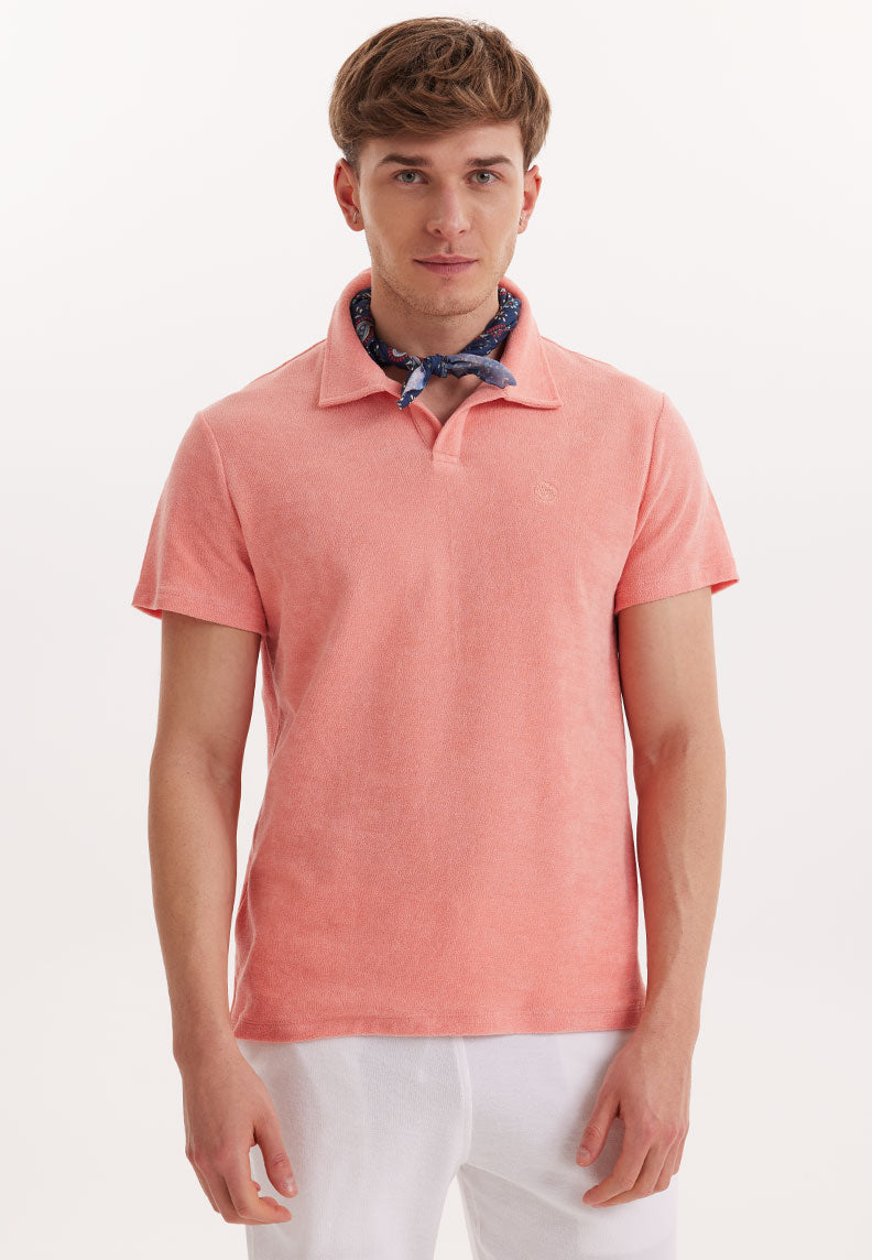 BREEZE TOWELLING POLO SHIRT in Desert Flowers