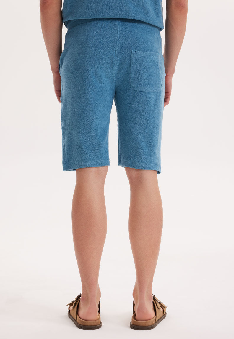 BREEZE TOWELLING SHORTS in Aegean Blue