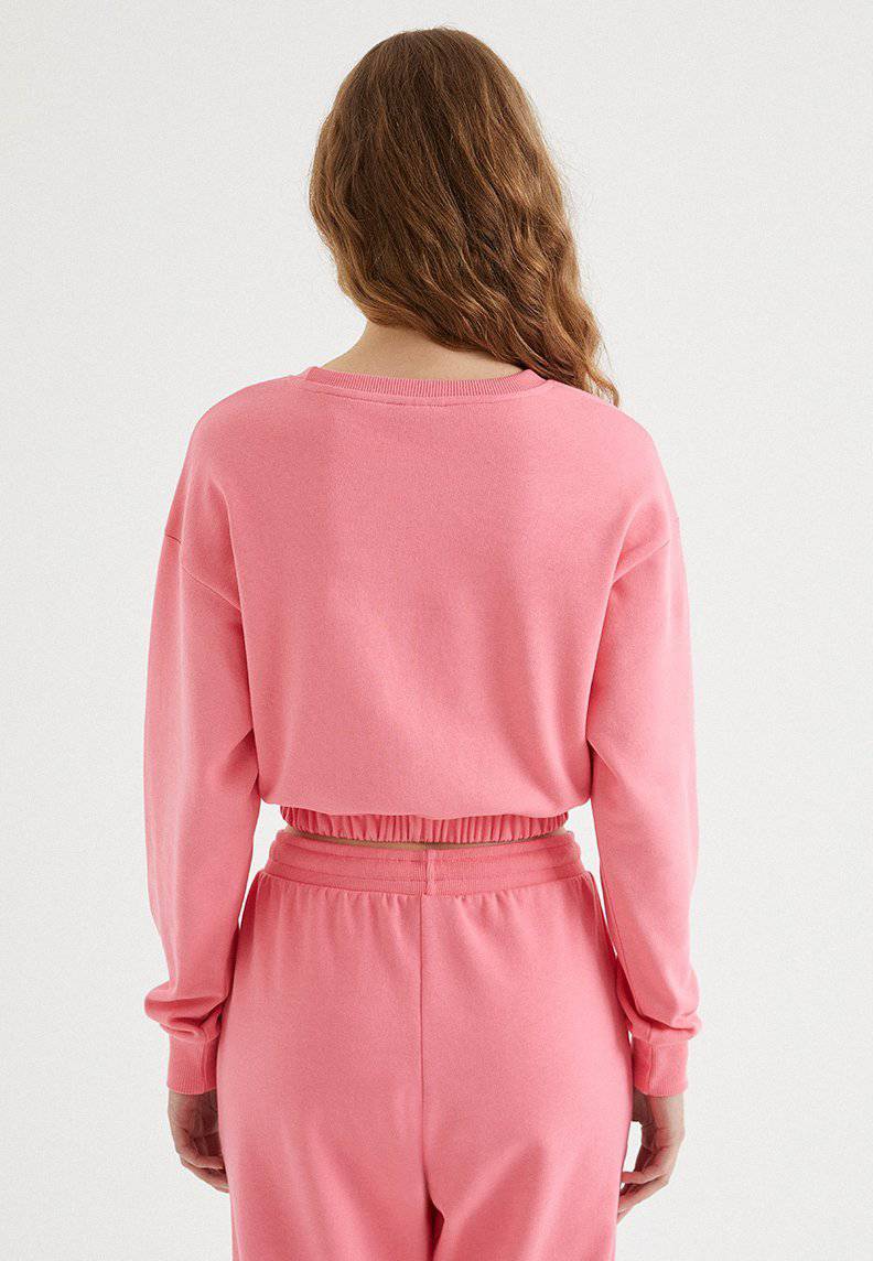 ENJOY ELASTICATED HEM SWEAT in Pink Lemonade